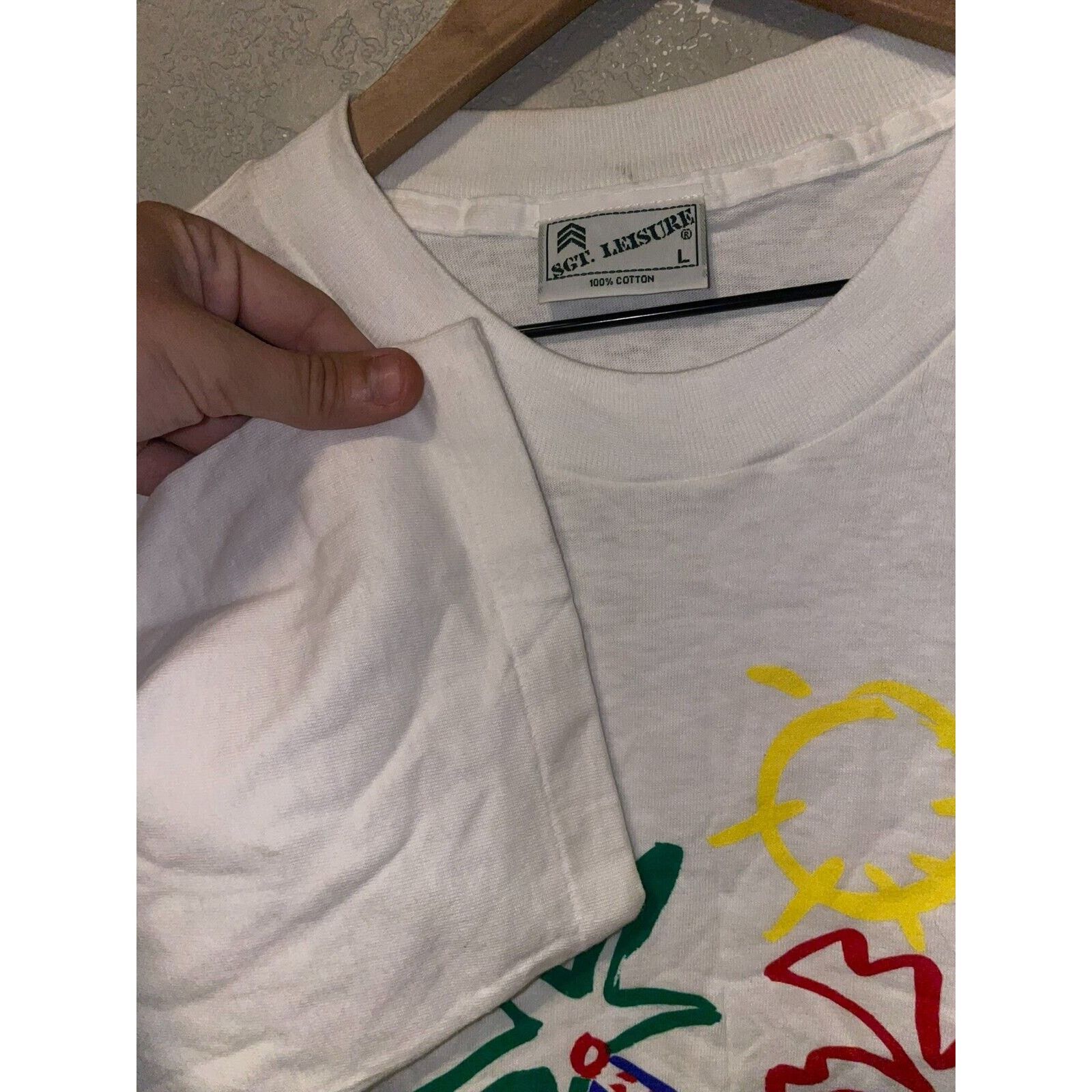 Vintage Vintage Tropical Beach Marooned Sun Valley White L Shirt 80s Size US L / EU 52-54 / 3 - 9 Thumbnail