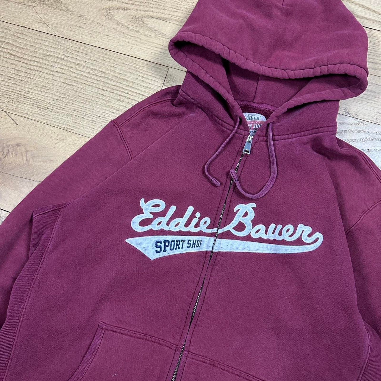 Eddie Bauer × Vintage Vintage Eddie Bauer Hoodie Size US XL / EU 56 / 4 - 2 Thumbnail
