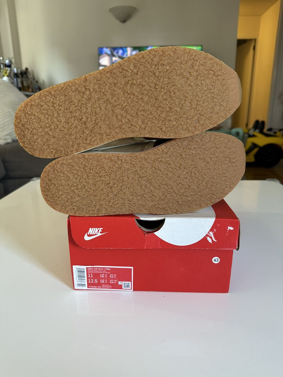Nike Nike Air Max 1 ‘Crepe Brown’ 2022 Size US 11 / EU 44 - 6 Thumbnail