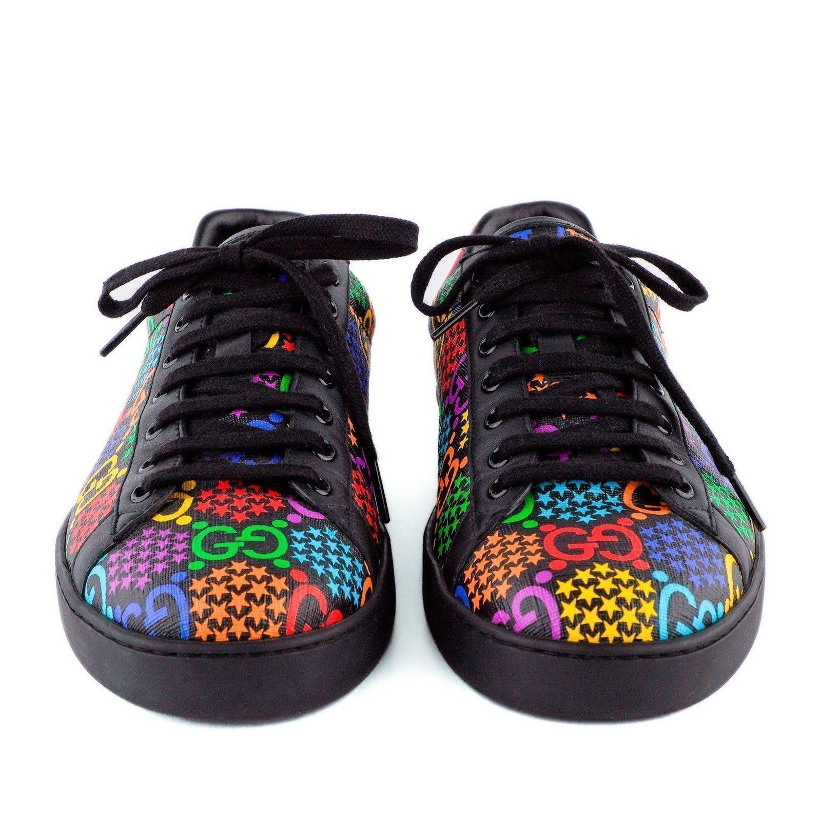Gucci Gucci Ace Psychedelic GG Monogram Logo Leather Sneakers Size US 10.5 / EU 43-44 - 2 Thumbnail