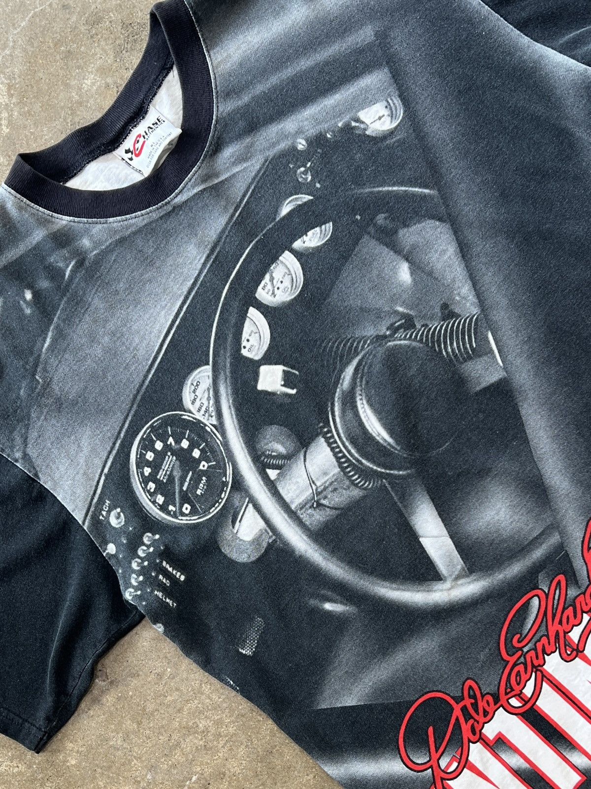 NASCAR Vintage 90s Dale Earnhardt AOP Intimidator Dashboard Tee XXL Size US XL / EU 56 / 4 - 1 Thumbnail