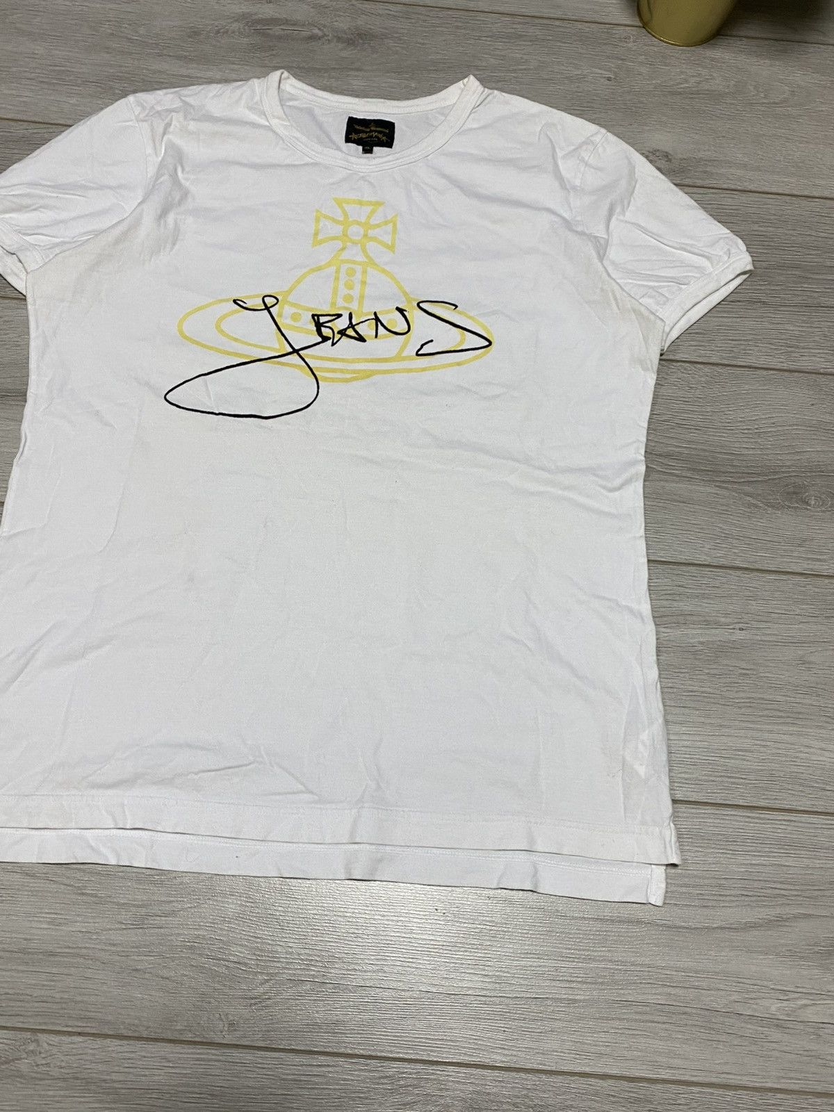 Vivienne Westwood Vivienne Westwood big gold foil jeans orb tee shirt Size US XL / EU 56 / 4 - 2 Thumbnail