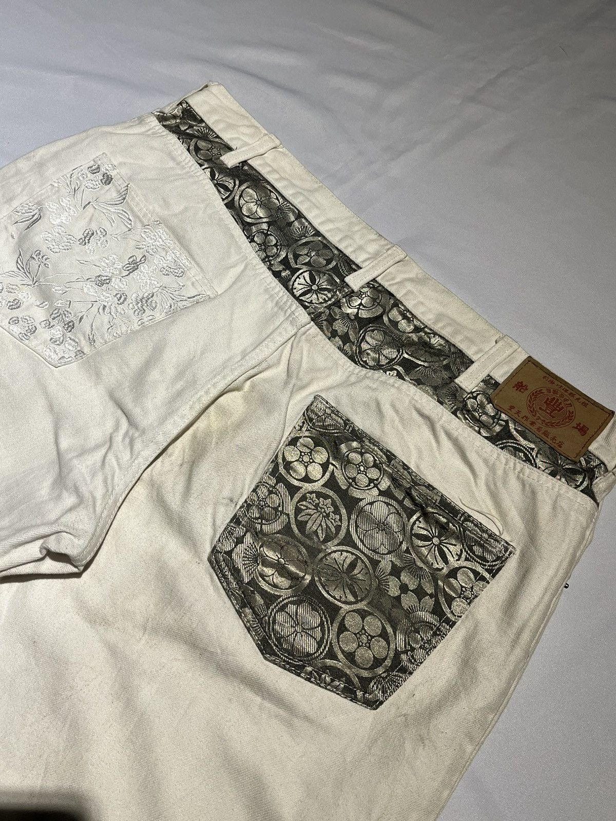 Japanese Brand × Vintage Vintage Art Fish Koi Japan Denim Sukajan Baggy Y2K Pant Size US 40 / EU 56 - 6 Thumbnail