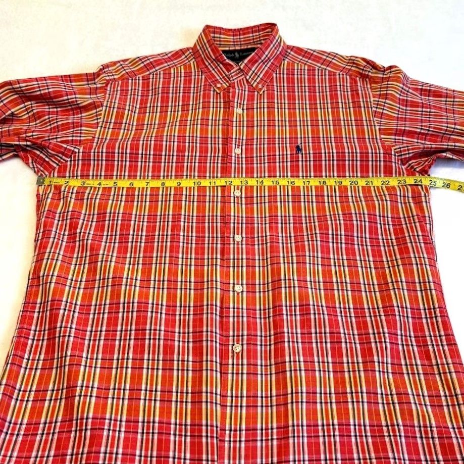 Ralph Lauren VINTAGE Polo Ralph Lauren Shirt Plaid Long Sleeve Button-Down M Men Red Size US M / EU 48-50 / 2 - 7 Thumbnail