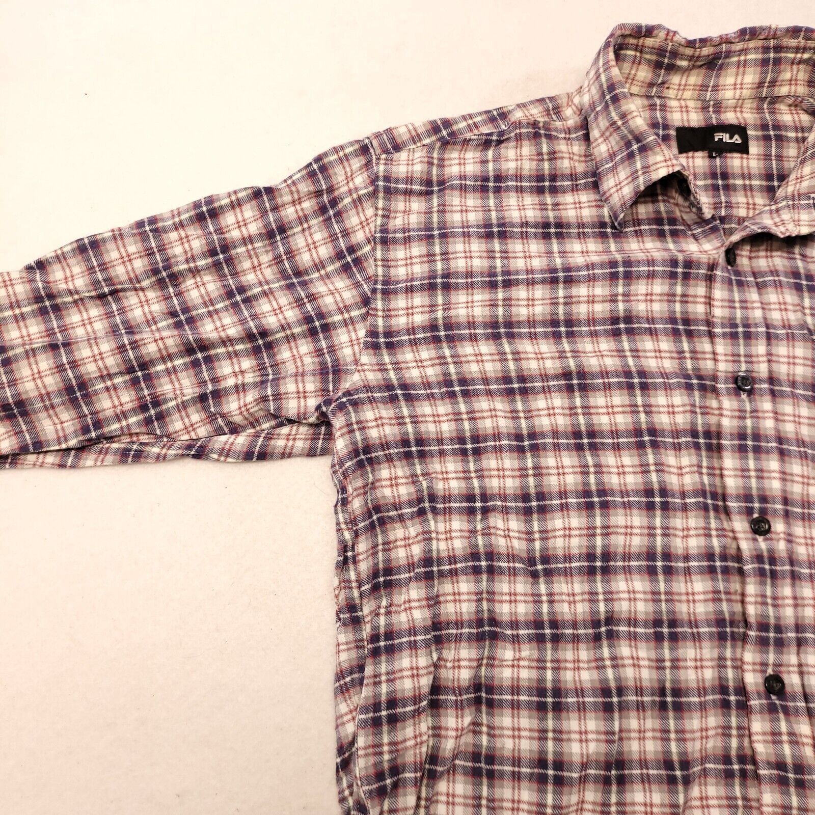 Fila Fila Tartan Flannel Shirt Mens Size Large L Blue White Size US L / EU 52-54 / 3 - 4 Thumbnail