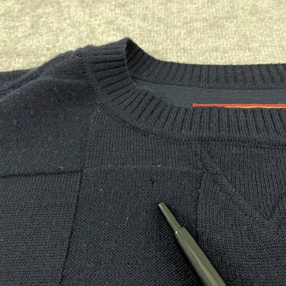 Vintage VINTAGE PUSSER'S Sweater Mens Medium Blue Wool Knit Crewneck Jumper Sailing Flag Size US M / EU 48-50 / 2 - 7 Thumbnail