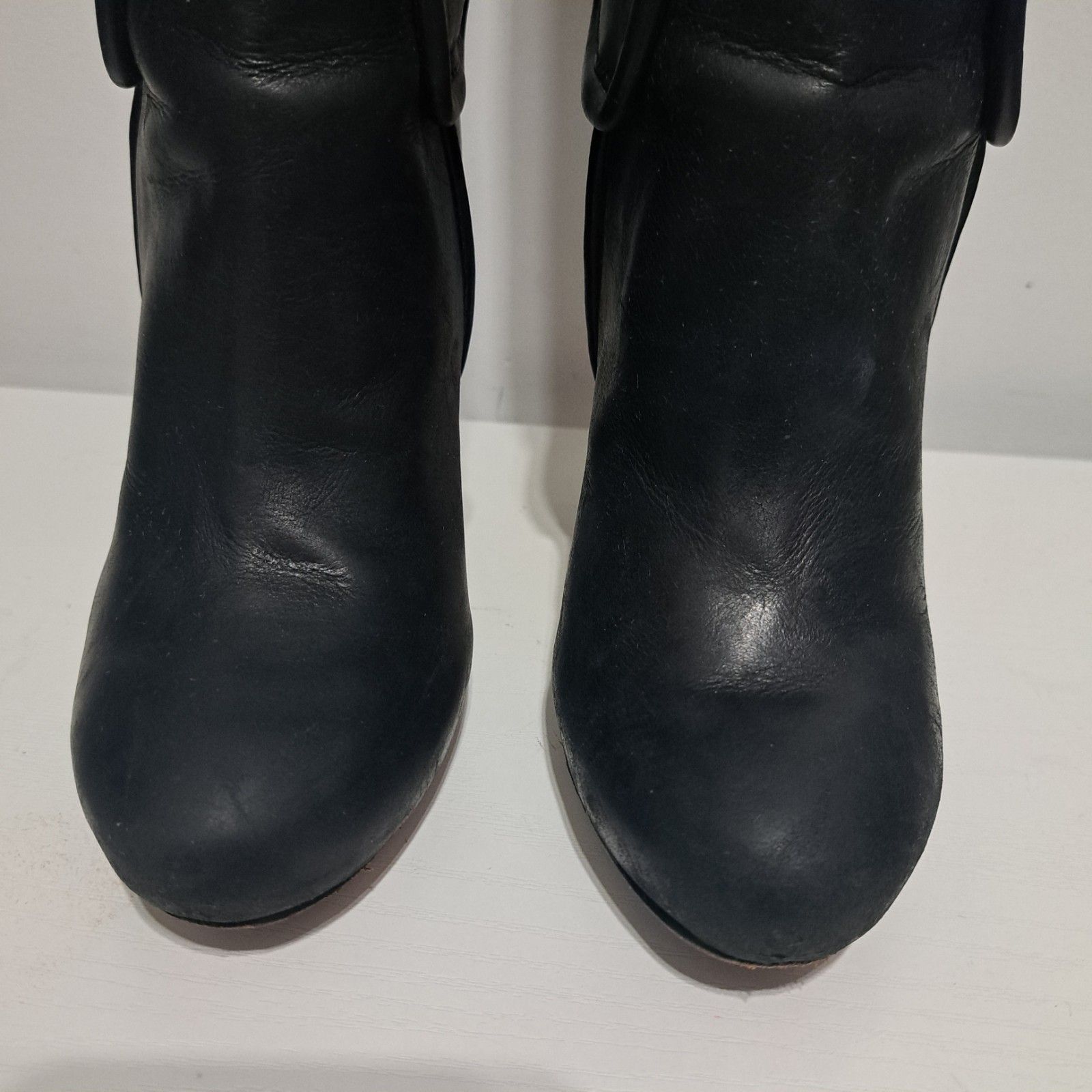 Diane von Furstenberg Diane Von Fursternberg Boho Chic Goth Leather Knee High Heel Size US 7 / IT 37 - 15 Thumbnail