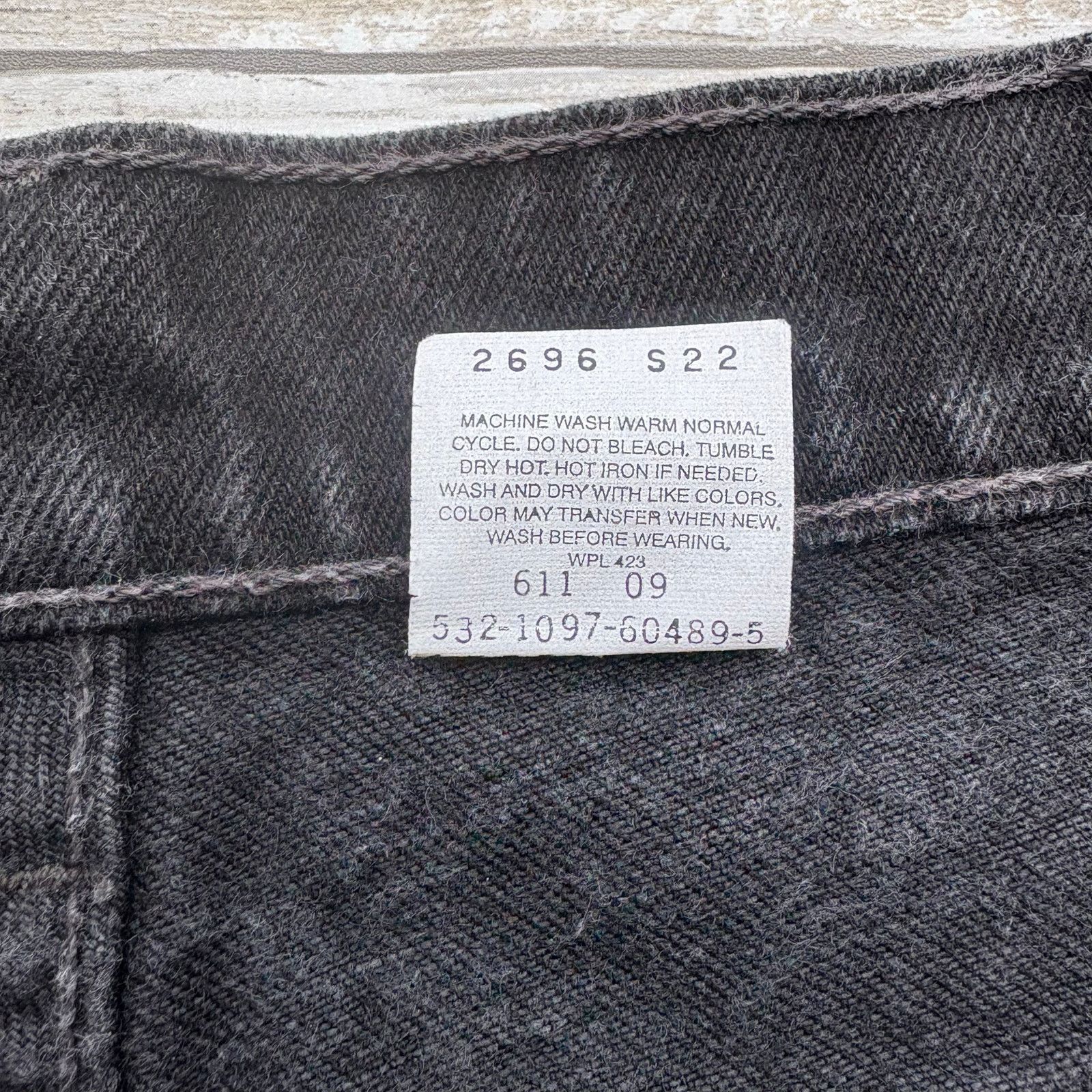 Levi's VTG 90s Levi’s 550 Jeans 16 Reg Black Relaxed Tapered 33x32 Size 38" / US 16 / IT 52 - 8 Thumbnail