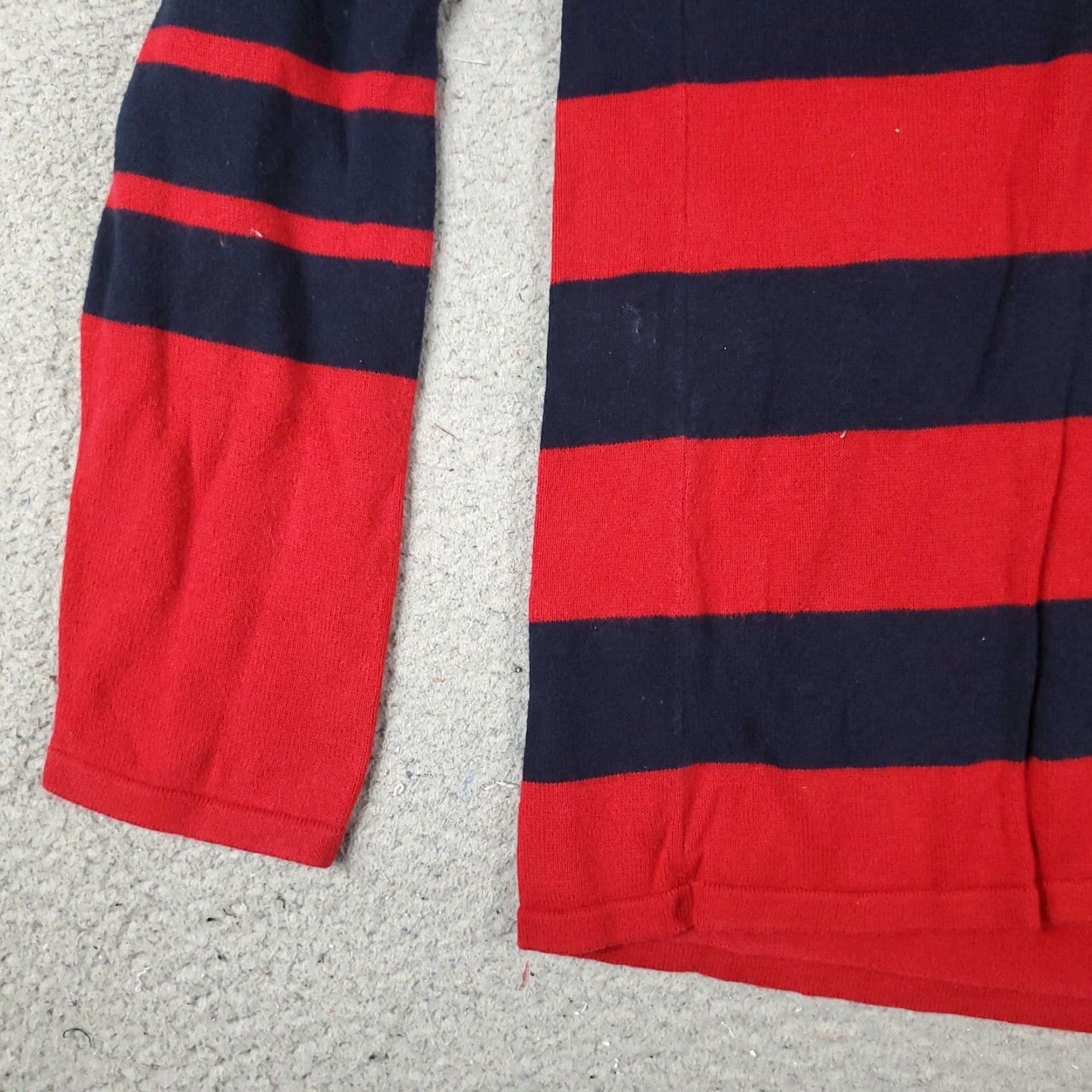 Tommy Hilfiger Tommy Hilfiger Long Sleeve Striped Pullover T-Shirt Women's Medium Red Cotton Crew Neck Size M / US 6-8 / IT 42-44 - 3 Thumbnail