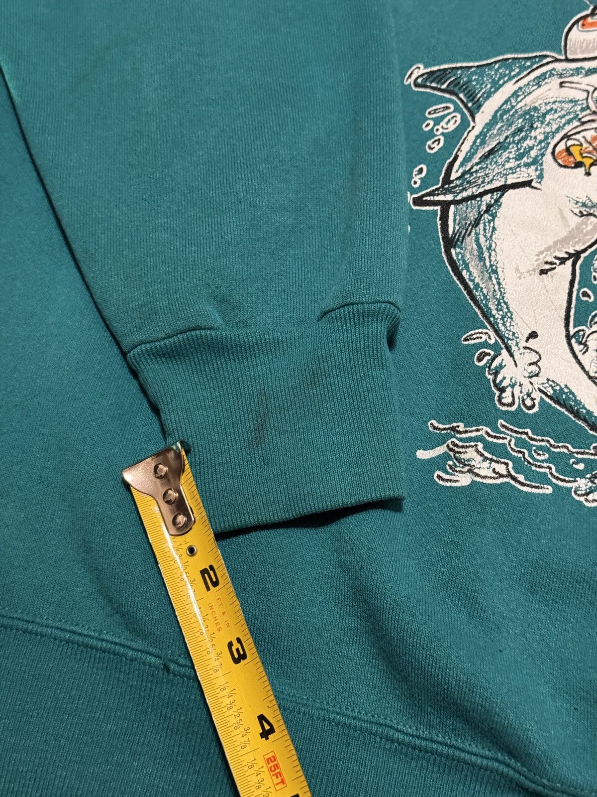 Nutmeg Vintage 90s Miami Dolphins RARE Retro Nutmeg Sweatshirt Size US XL / EU 56 / 4 - 10 Thumbnail