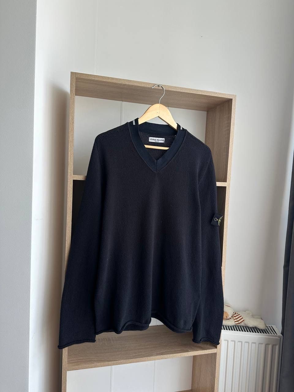 Stone Island × Vintage Vintage Stone Island Black Sweater Size US L / EU 52-54 / 3 - 5 Thumbnail