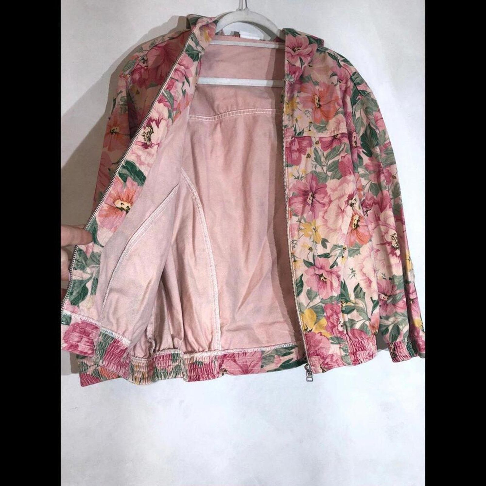 Urban Outfitters Jacket Floral denim hooded zip up jacket BDG Size M / US 6-8 / IT 42-44 - 5 Thumbnail