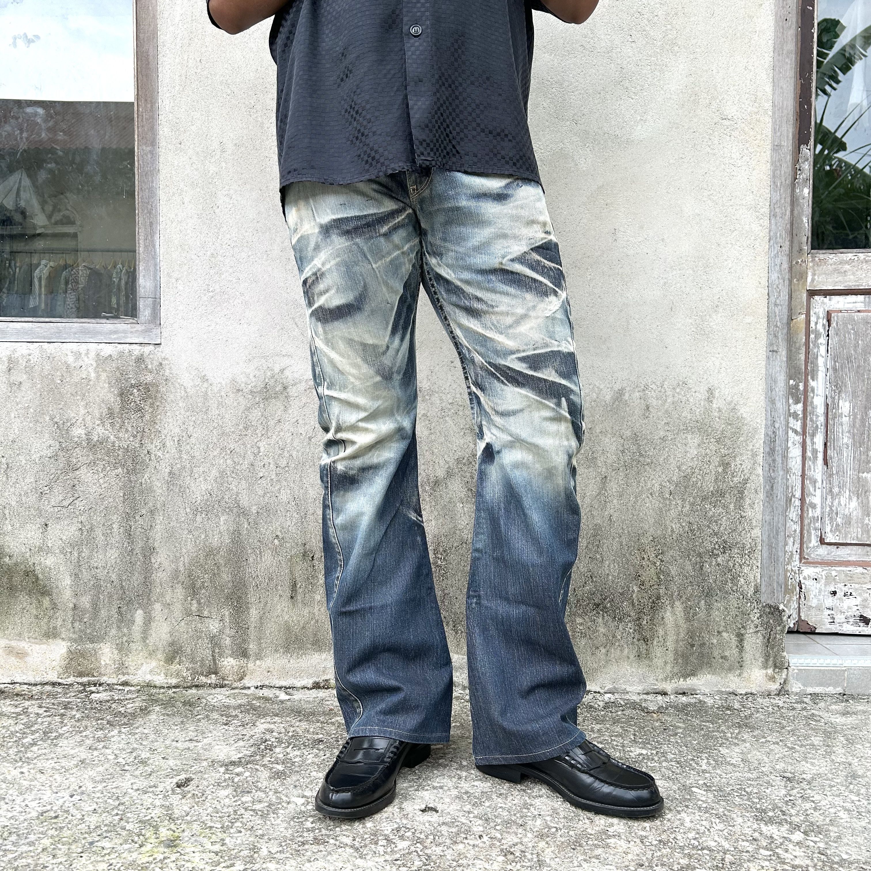 Japanese Brand Crazy distressed Rattle trap denim Size US 34 / EU 50 - 16 Thumbnail