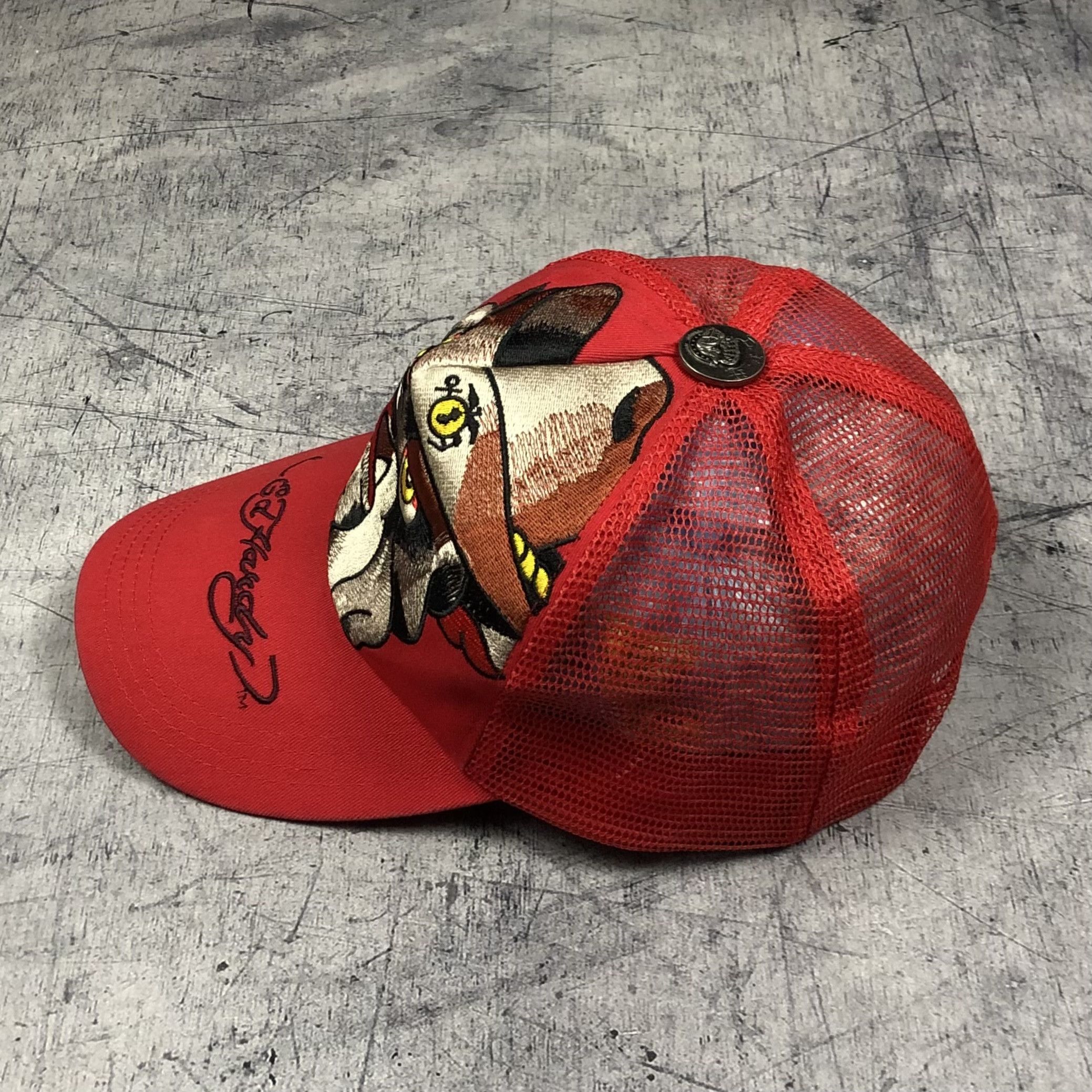 Christian Audigier Y2K Ed Hardy Bulldog Trucker Cap Size ONE SIZE - 4 Thumbnail