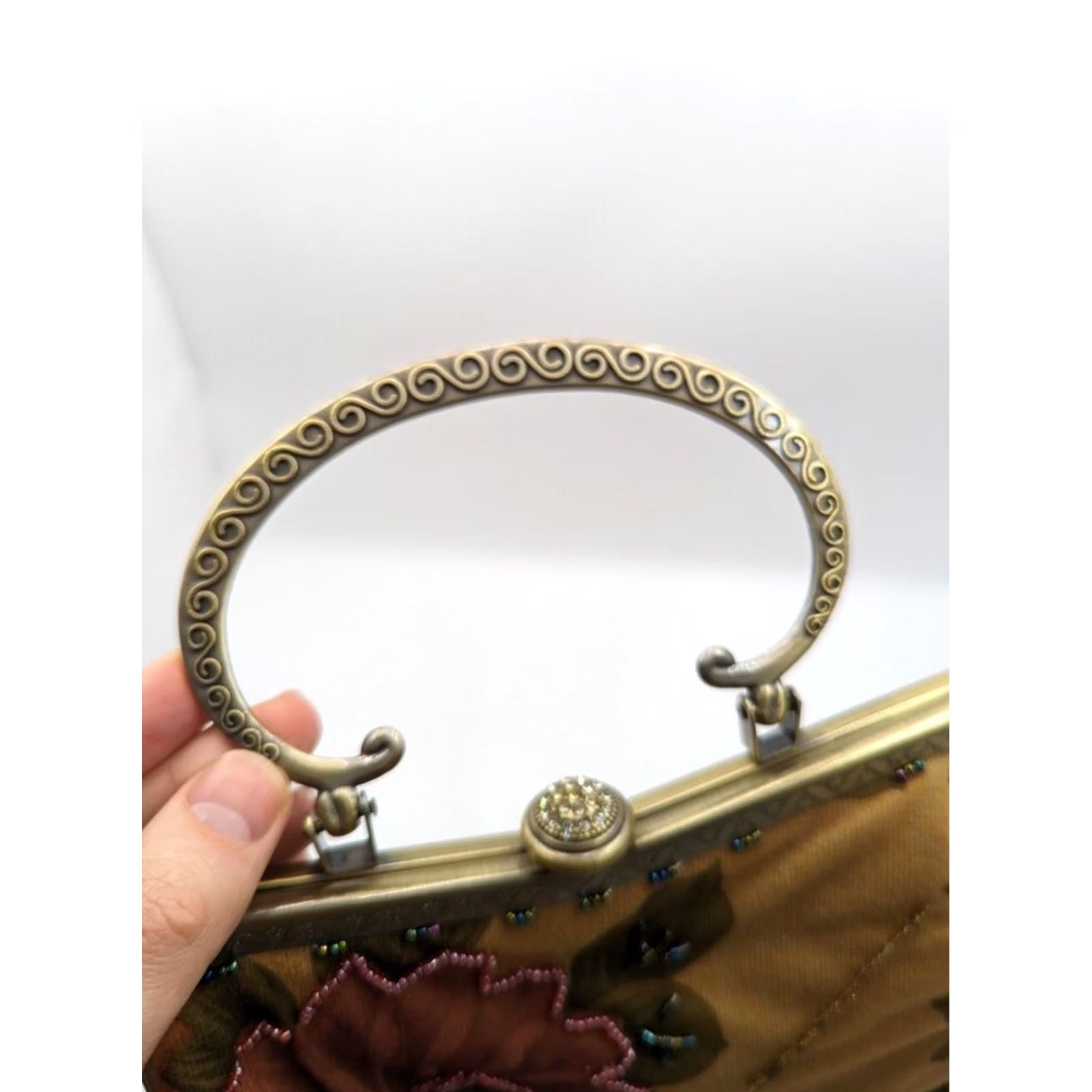 Vintage Leko London Womens Floral Clutch Bag Chain Handle Size ONE SIZE - 3 Thumbnail