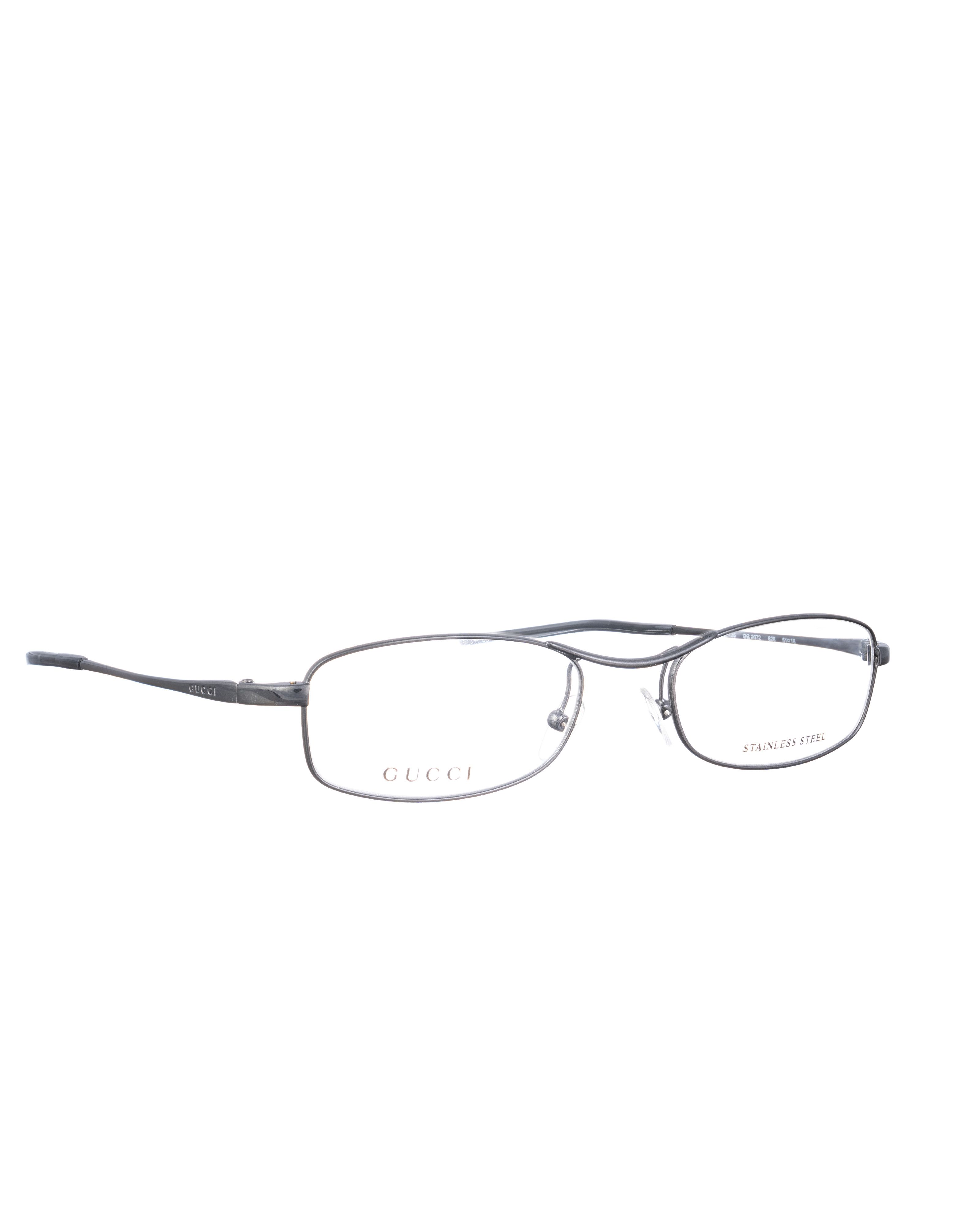 Gucci Gucci 00s Dark Metallic Thin Glasses Size ONE SIZE - 2 Thumbnail