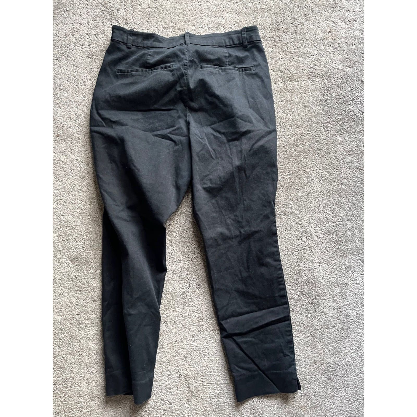 H&M H&M Dress Pants Women 14 Black Ankle Zip Pull-On Side Zip Regular Fit Business Casual Trousers Women Size 36" / US 14 / IT 50 - 3 Thumbnail
