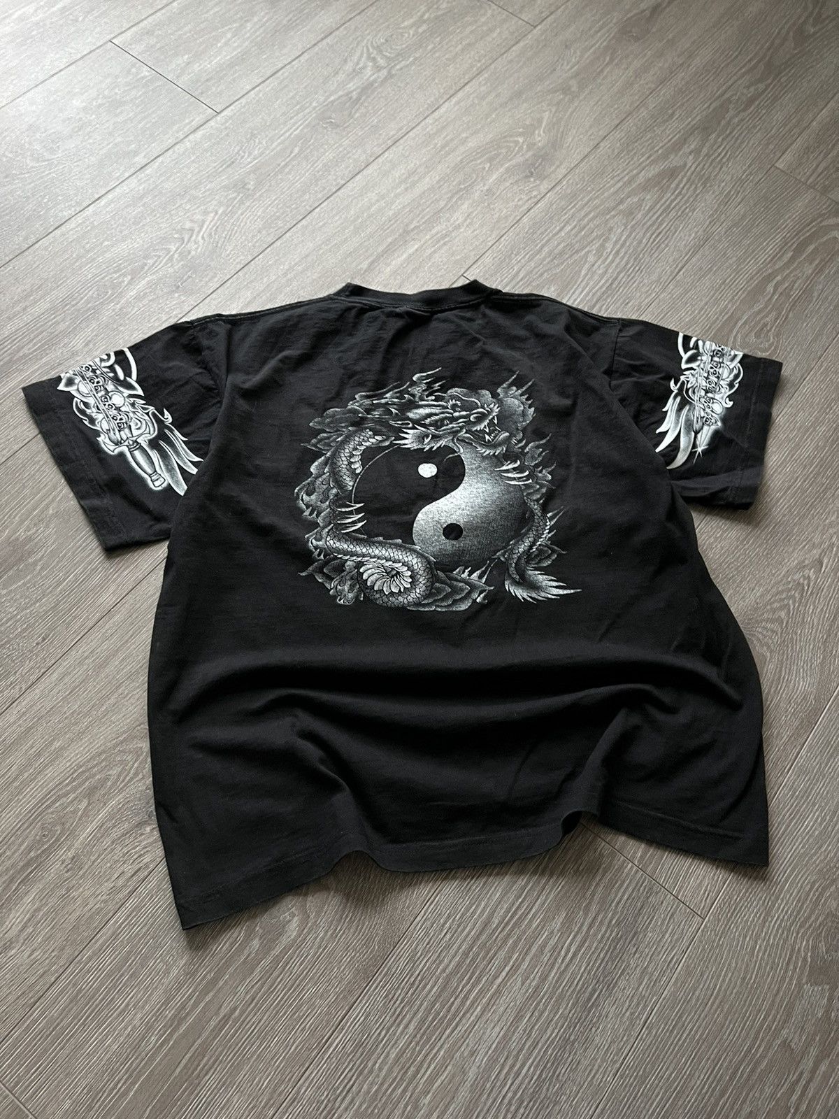Japanese Brand × Vintage Vintage 💥 Dragon Japanese T-Shirt Tee yin yang Japan Size US L / EU 52-54 / 3 - 16 Thumbnail
