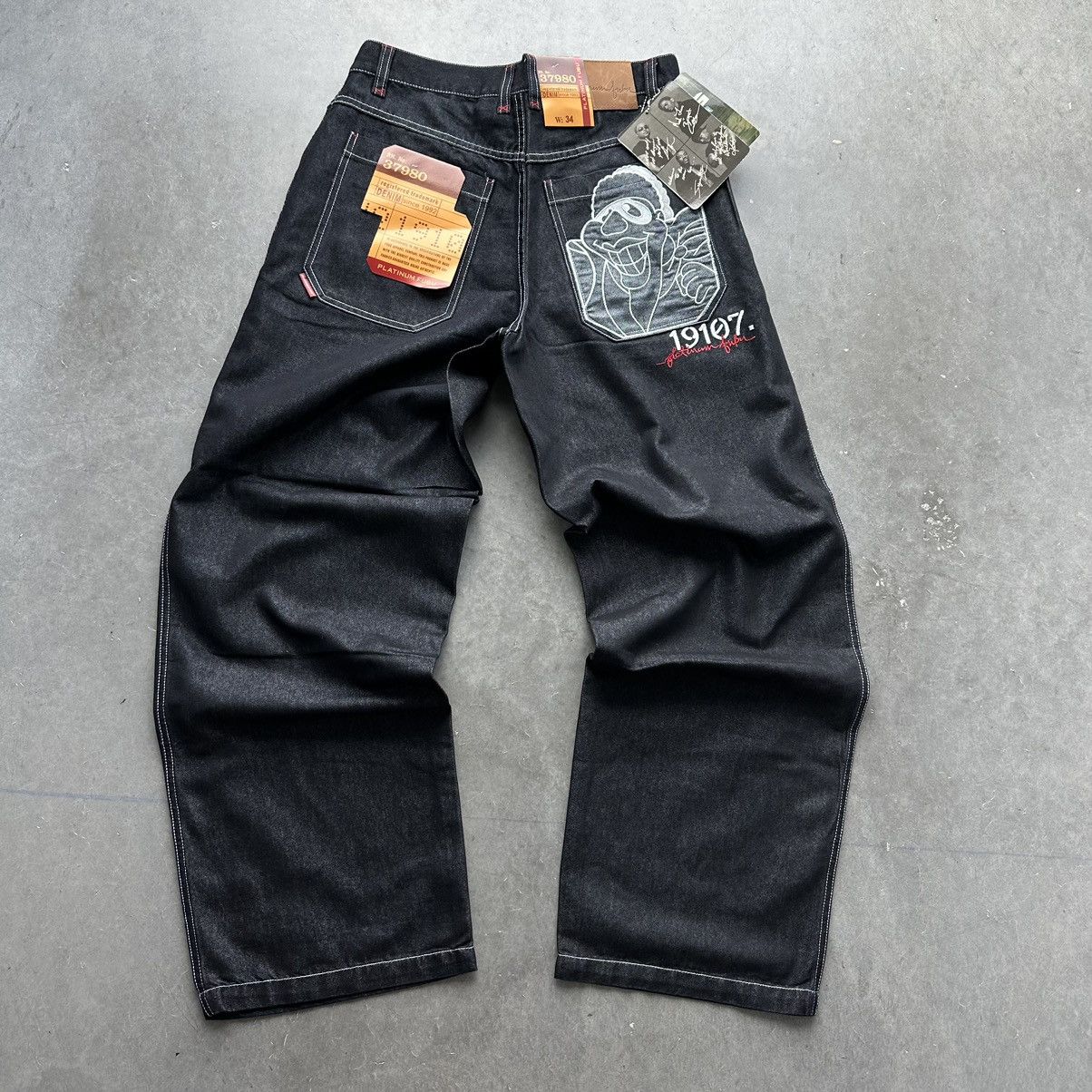 Crazy Vintage Y2K Baggy Jeans FUBU JNCO Wide Leg Fat Albert