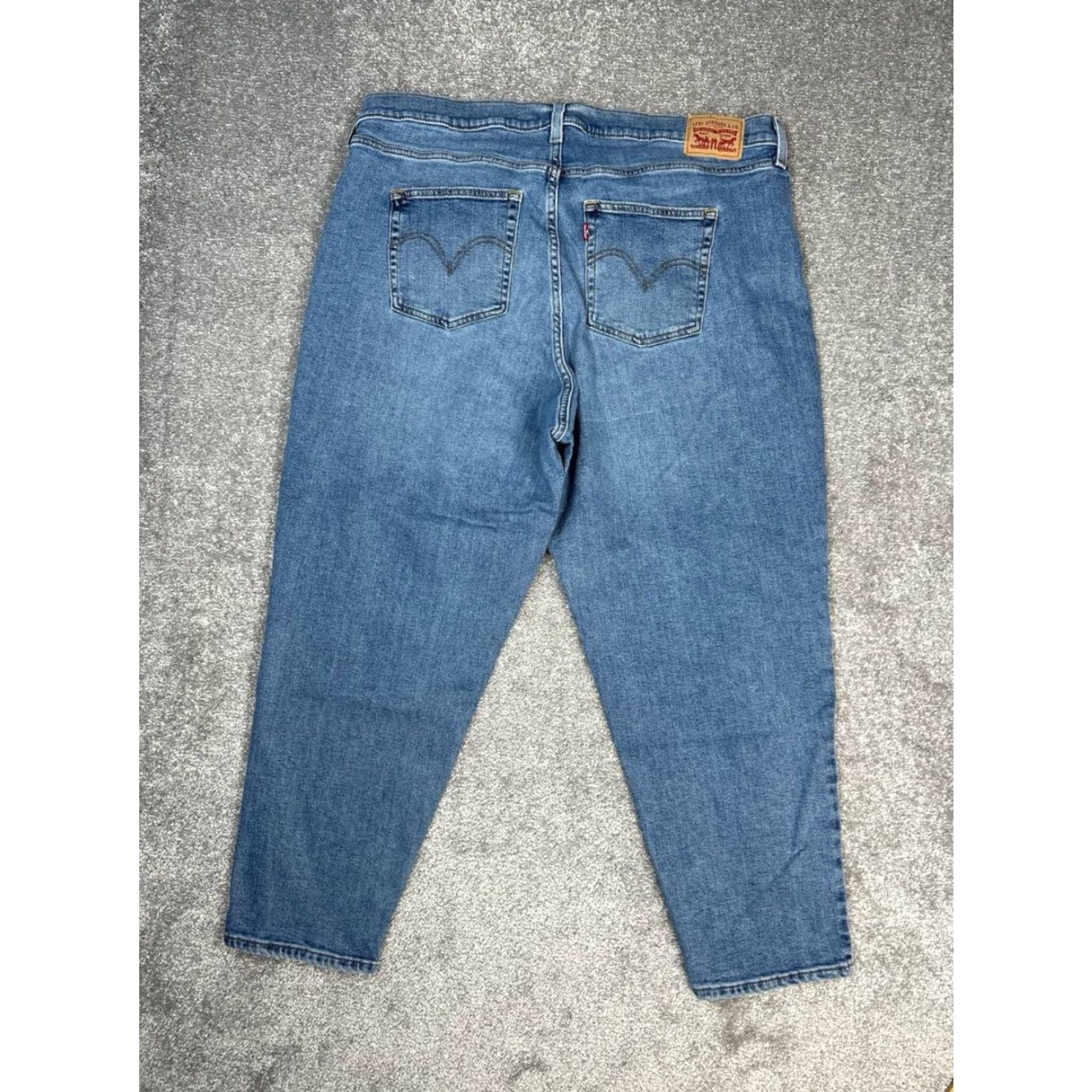Levi's Levis High Waisted Mom Jeans Womens 20 Blue Denim Cotton Stretch Tapered 40x27 Jeans Womens 20 Blue City Preppy Vintage No Size 42" / US 20 - 2 Thumbnail