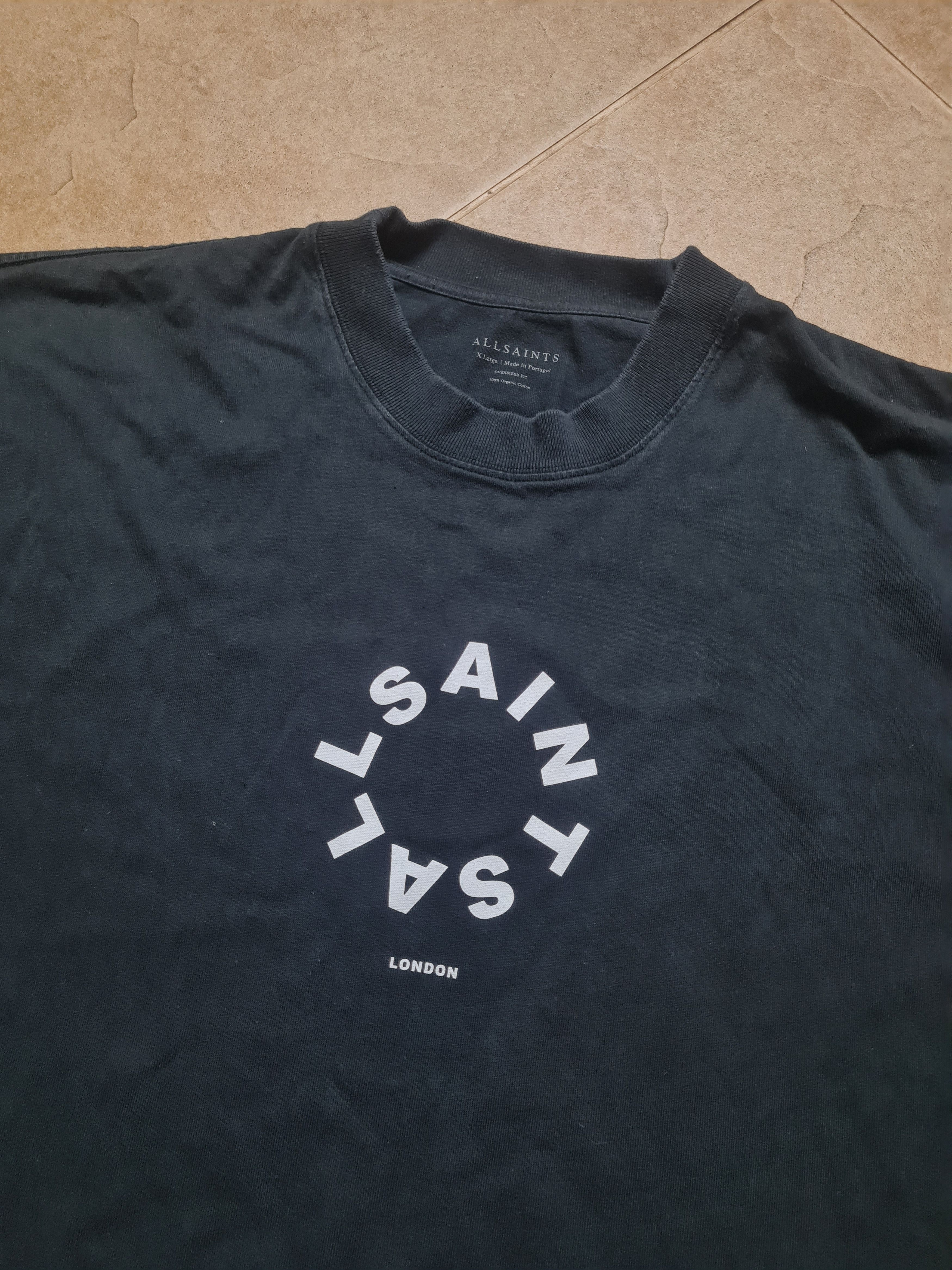 Allsaints Vintage mens Tierra Short Sleeve Crew Neck T-Shirt Size US XL / EU 56 / 4 - 12 Thumbnail