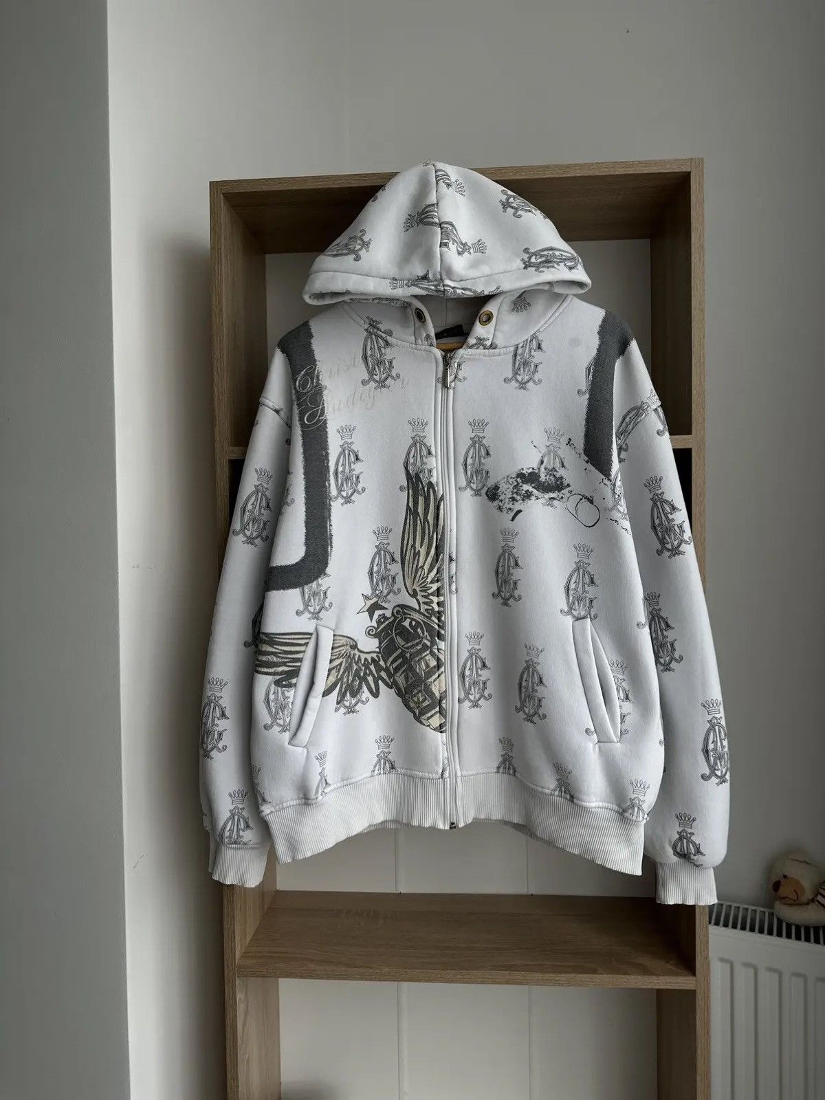 Christian Audigier × Ed Hardy × Vintage Vintage Ed Hardy Christian Audigier White Hoodie Size US M / EU 48-50 / 2 - 7 Thumbnail