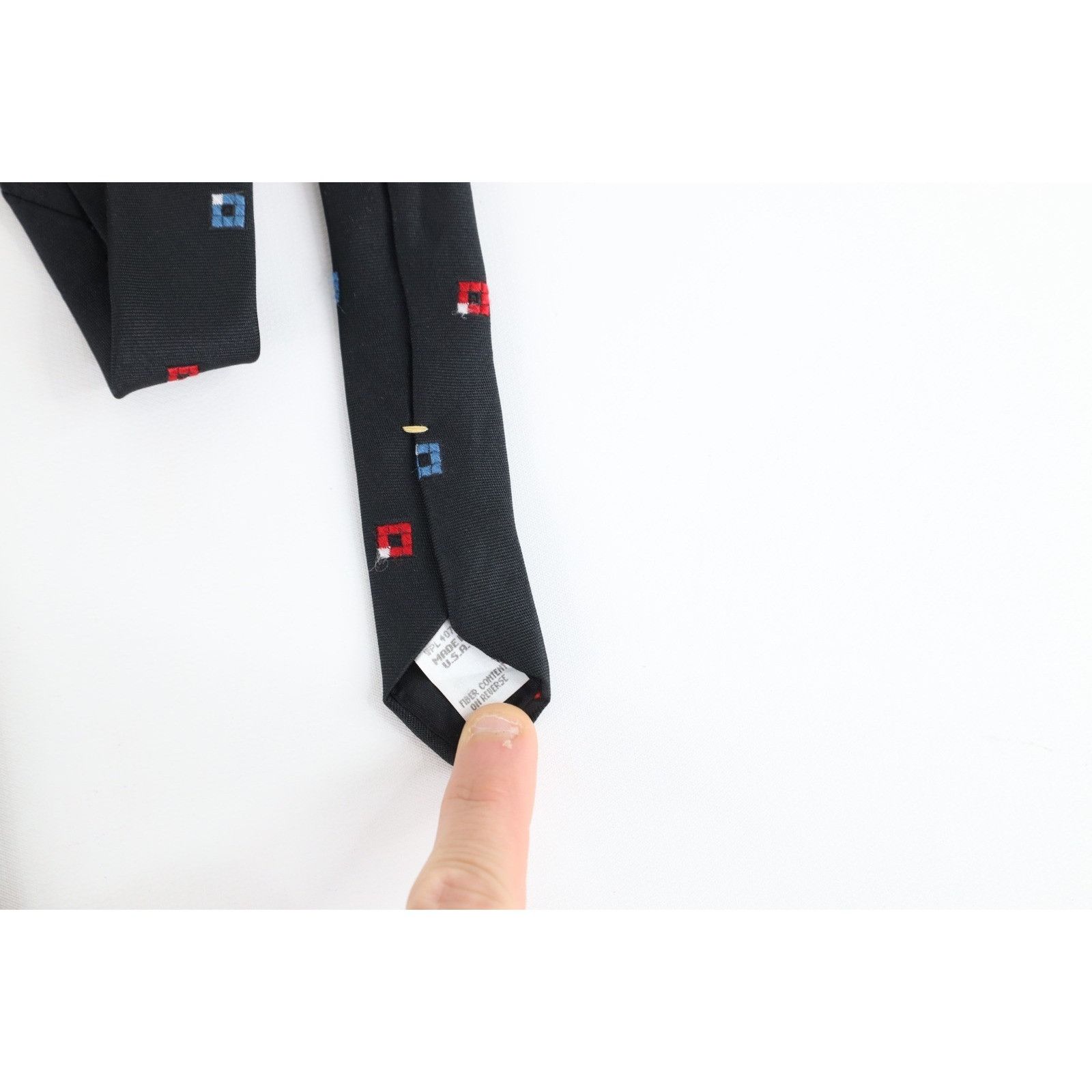 Vintage Vintage 70s 80s Streetwear Geometric Box Cube Neck Tie Size ONE SIZE - 3 Thumbnail
