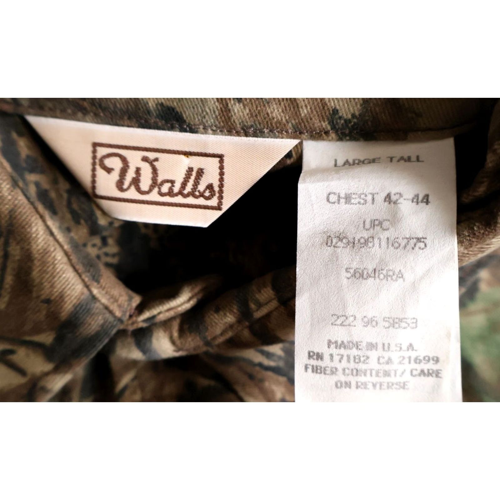 Walls VINTAGE Walls Camouflage Flannel Shirt Men's Large Tall Green Realtree Camouflage USA Made Shirt Size US L / EU 52-54 / 3 - 3 Thumbnail