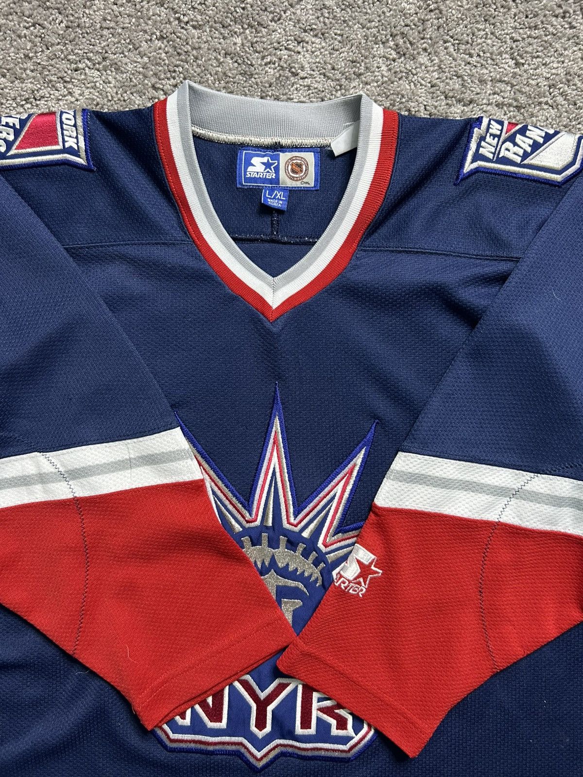 NHL Vintage 70s Starter New York Rangers Gretzky Hockey Jersey Size US XL / EU 56 / 4 - 5 Thumbnail