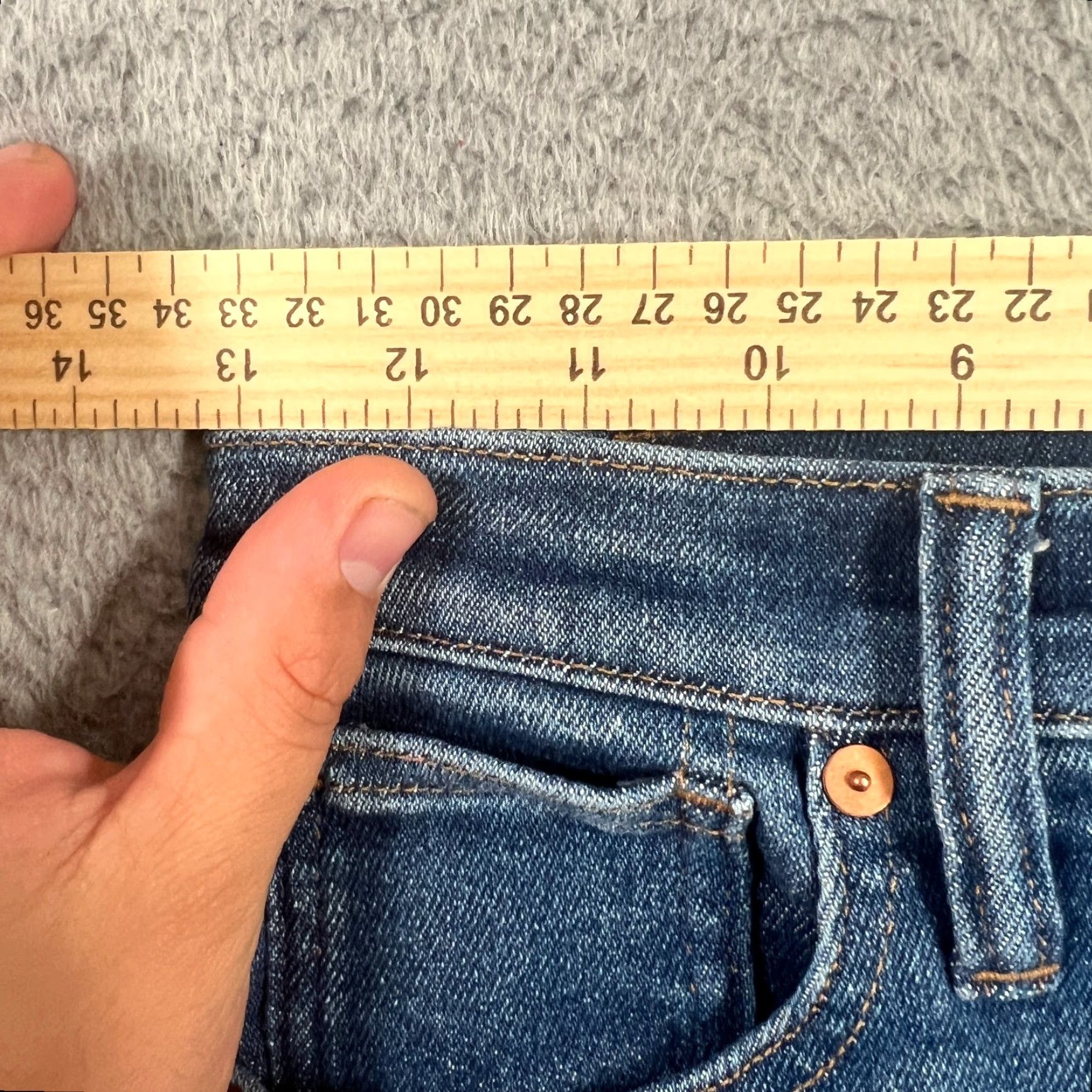 Madewell Madewell Jeans Women's 25 Regular 10" High-Rise Skinny Denim Medium Blue Stretch 5-Pocket Jeans Womens Size 42" / US 20 - 4 Thumbnail