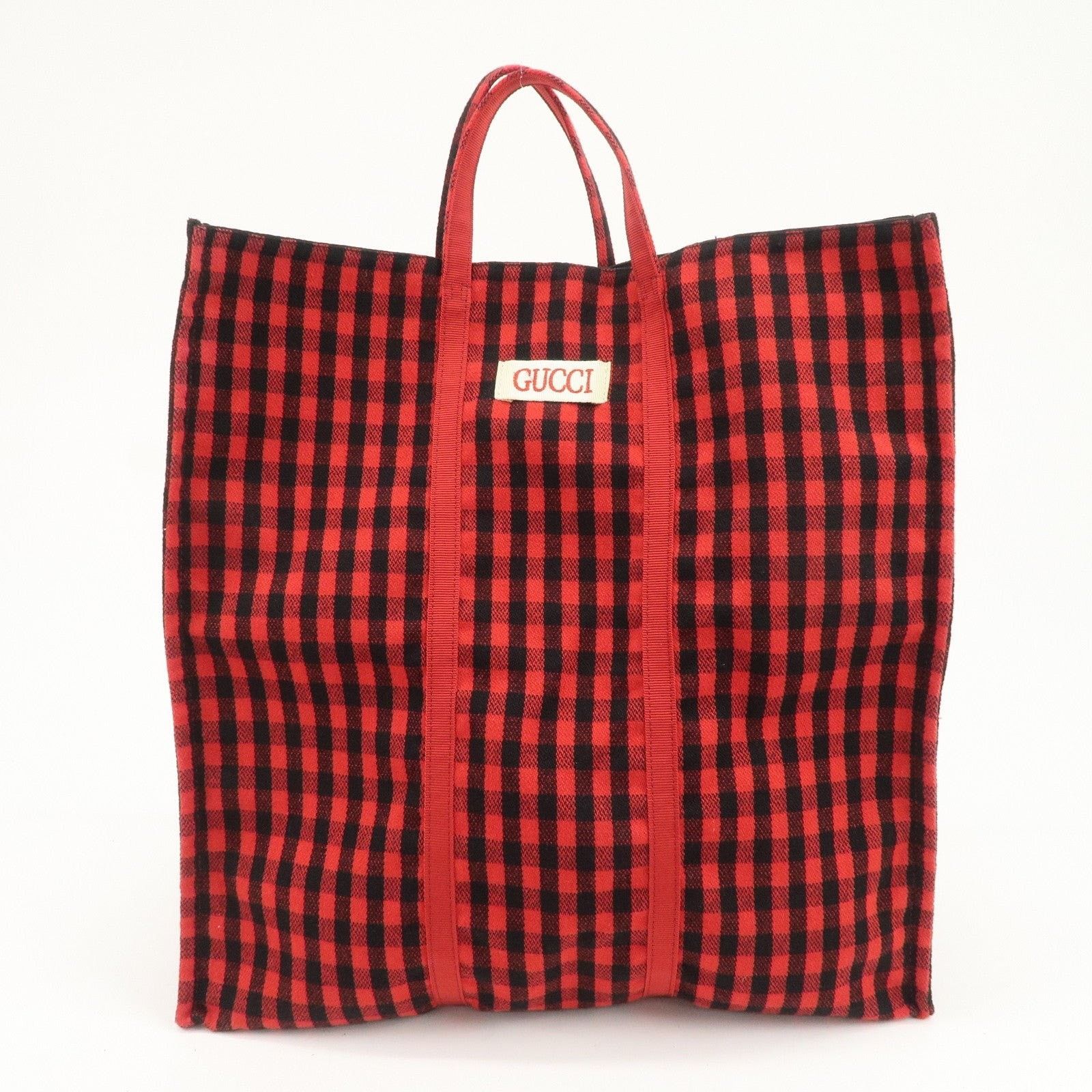 Gucci Gucci Florentia L'Orto Di Giove Canvas Tote Red Size ONE SIZE - 2 Thumbnail