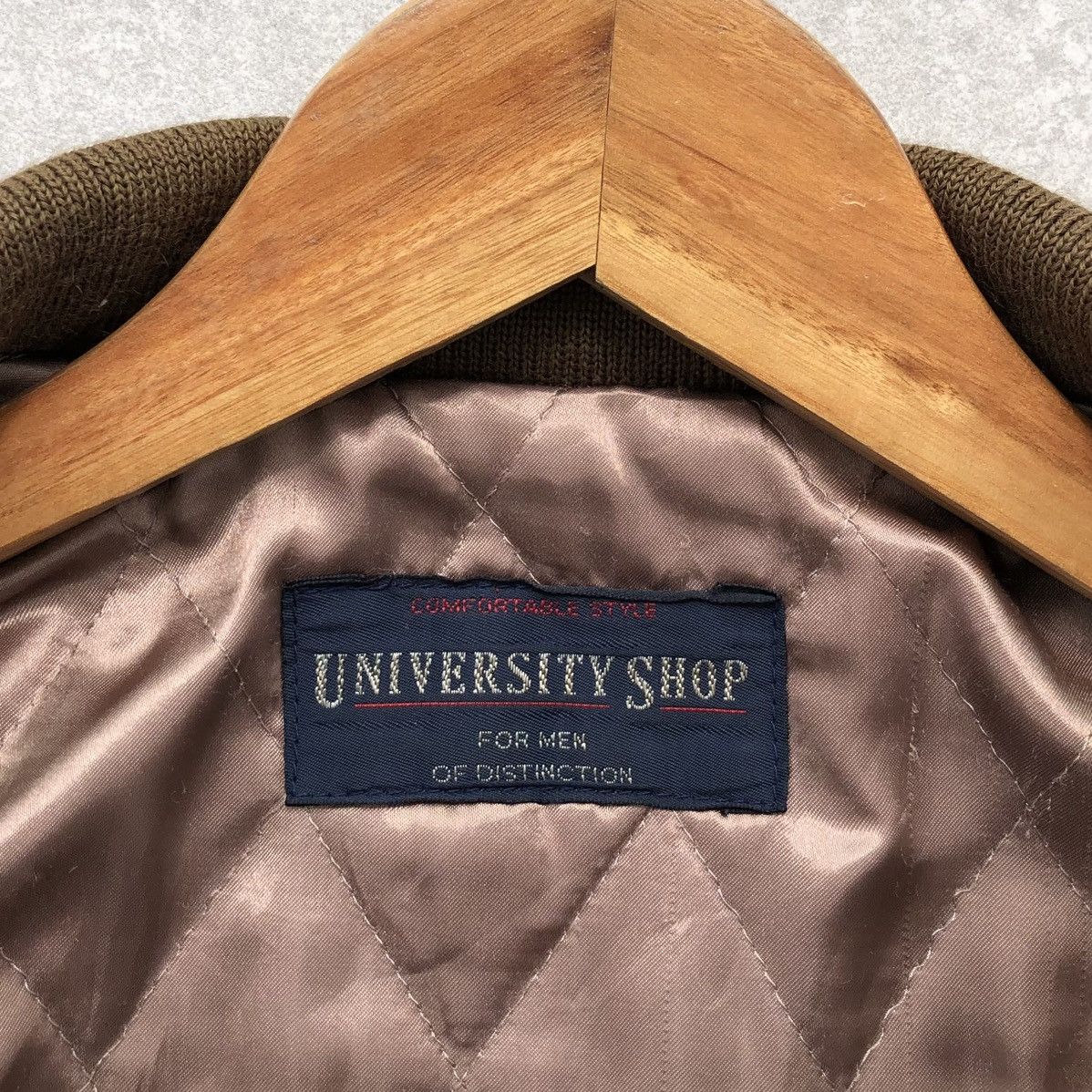 Vintage Vintage University Shop Men’s Brown Bomber Jacket Size US M / EU 48-50 / 2 - 13 Thumbnail