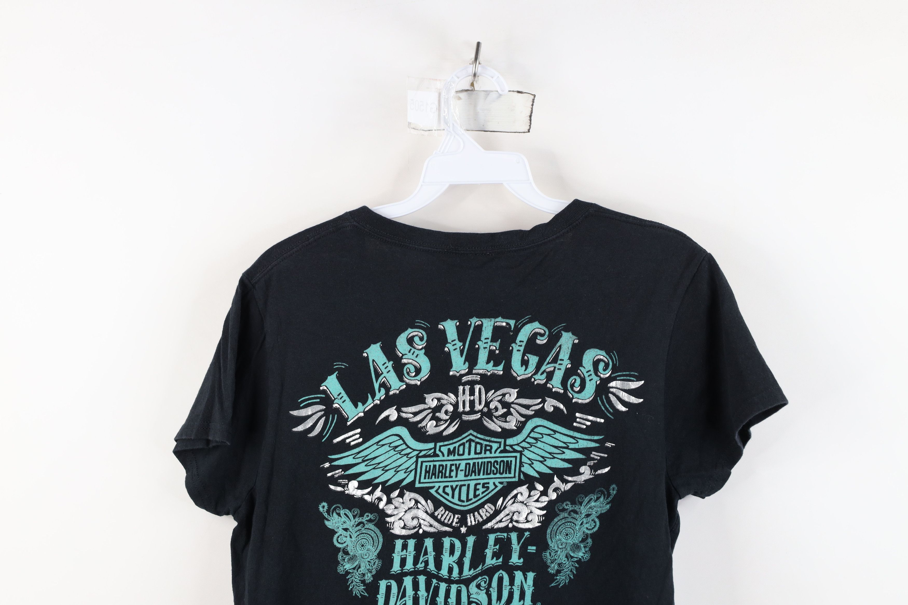 Harley Davidson Y2K Harley Davidson Spell Out Las Vegas Wings T-Shirt Black Size M / US 6-8 / IT 42-44 - 13 Thumbnail