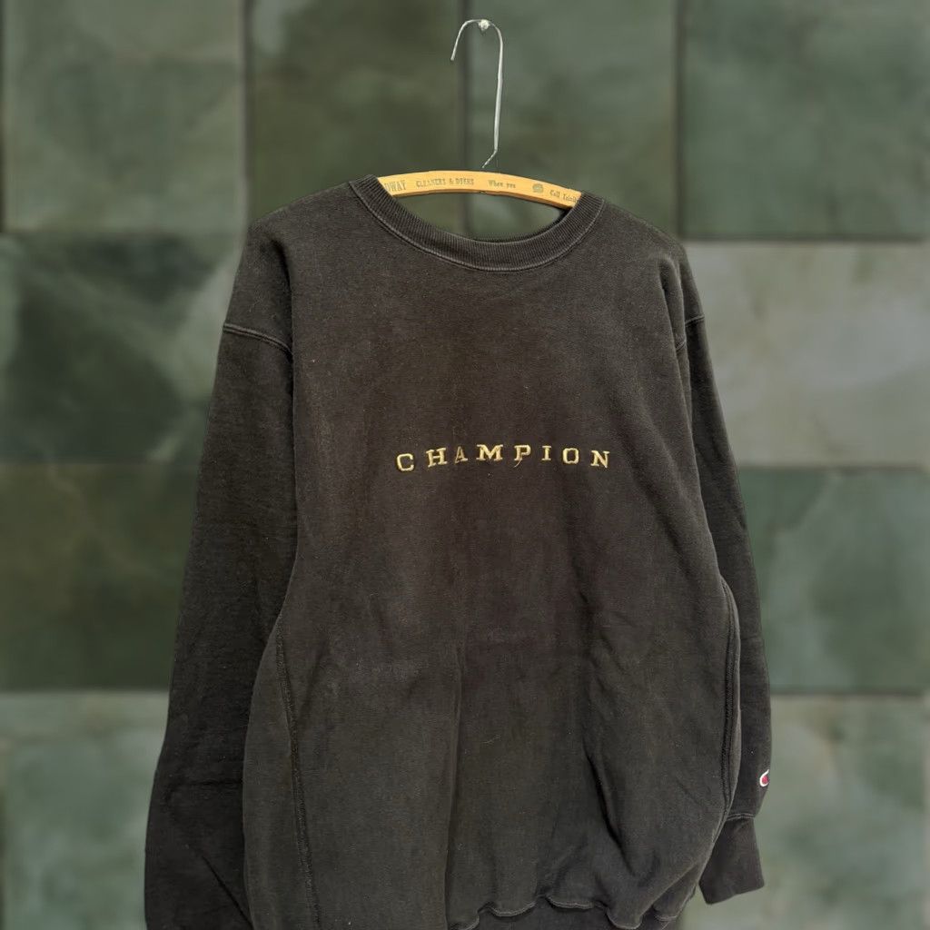 Champion VINTAGE Champion Reverse Weave Sweatshirt 2XL Black Men 90s Reversible Pullover Size US XXL / EU 58 / 5 - 1 Thumbnail