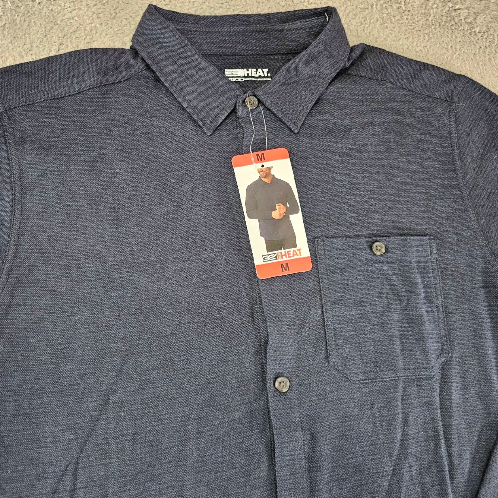 Lands' End Lands' End 32 Degrees Flannel Shirt Mens M Blue Cotton Blend Lightweight Regular Button-Up Size US M / EU 48-50 / 2 - 2 Thumbnail