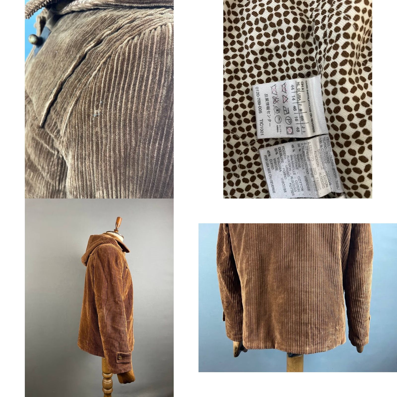 Max Mara Weekend Max Mara Coat Mens Duffle Brown Polyester Velvet Long Sleeve Size 14 Regular Classic Modern Sports Jacket/Coat Size US S / EU 44-46 / 1 - 8 Thumbnail