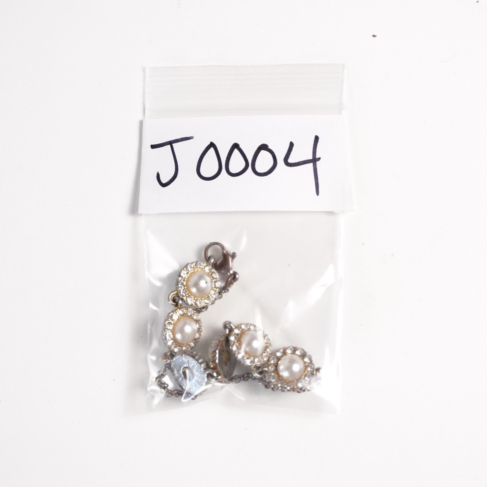 Other Faux Pearl Cubic Zirconia Gemstone Chain Bracelet Clasp Size ONE SIZE - 9 Thumbnail