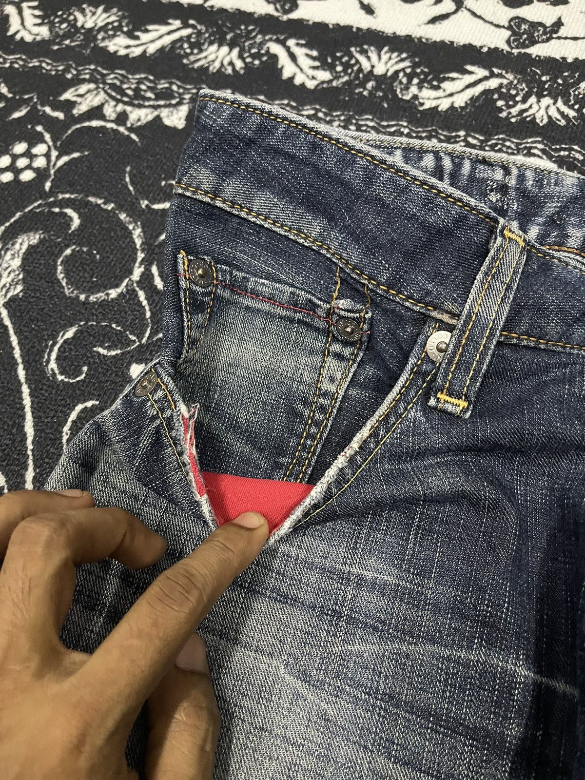 2000s EDWIN 503 BLUETRIP EDGELINE DISTRESSED JEANS