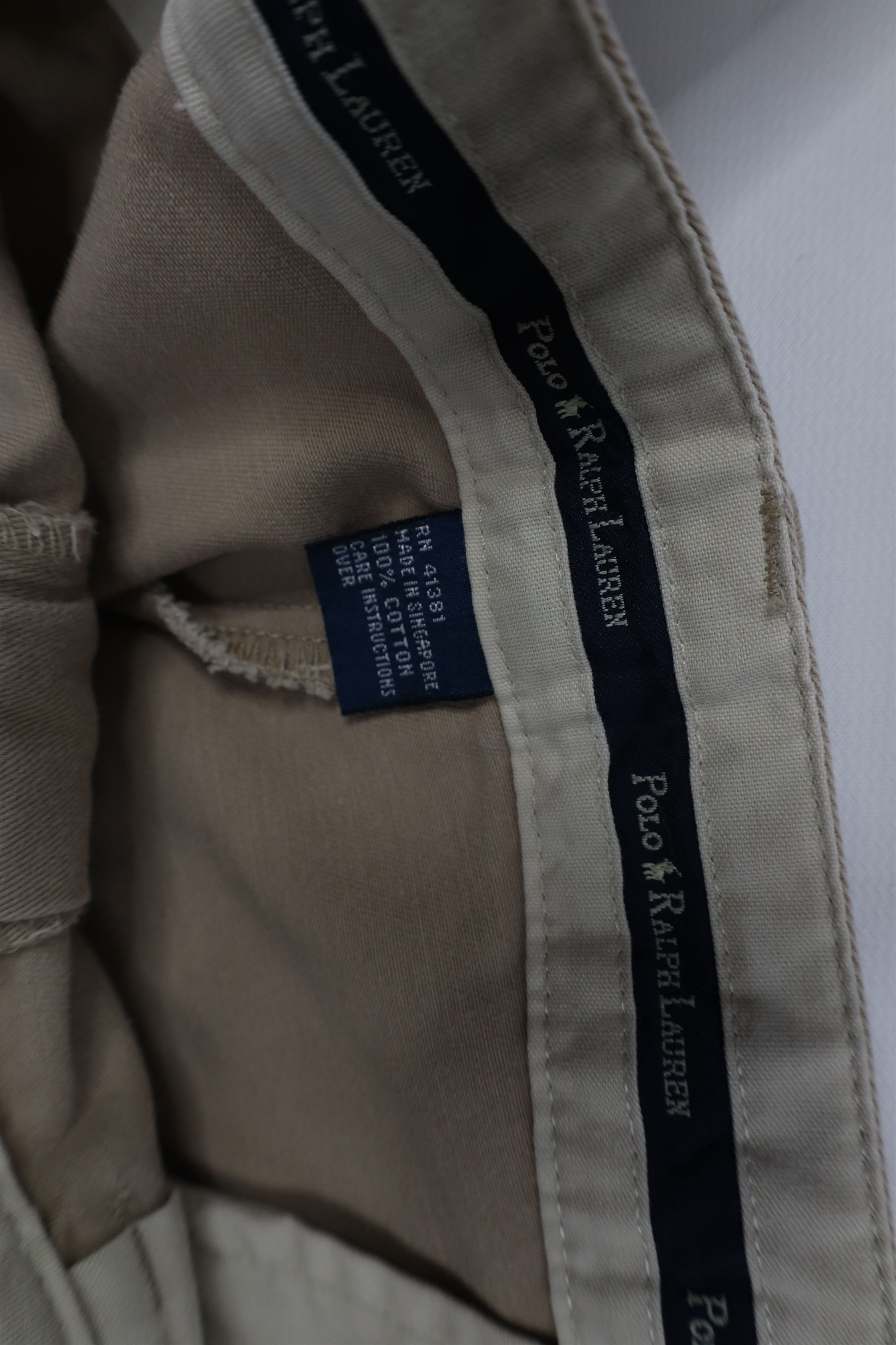 Ralph Lauren Vintage 90s Ralph Lauren Chino Golf Shorts Beige Cotton Size US 38 / EU 54 - 6 Thumbnail