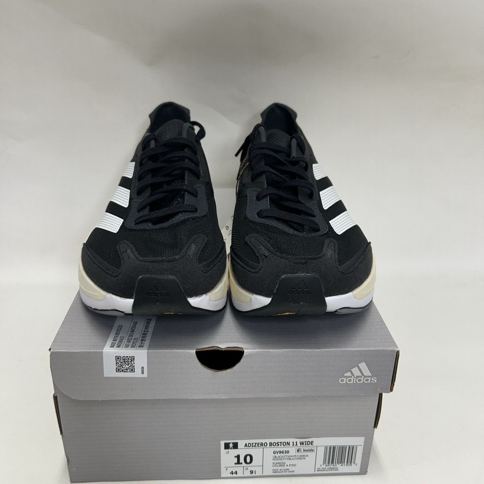 Adidas Adidas Adizero Boston 11 Wide Running Shoes “Black White” Size US 10 / EU 43 - 2 Thumbnail