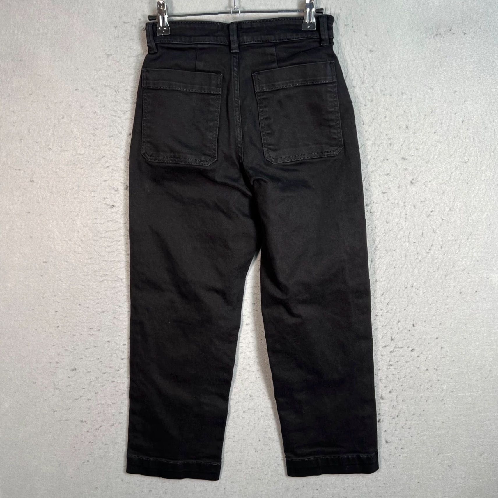 Everlane Everlane Womens 00 Black Short Straight Leg Crop Pants Size 24" / US 00 / IT 34 - 2 Thumbnail