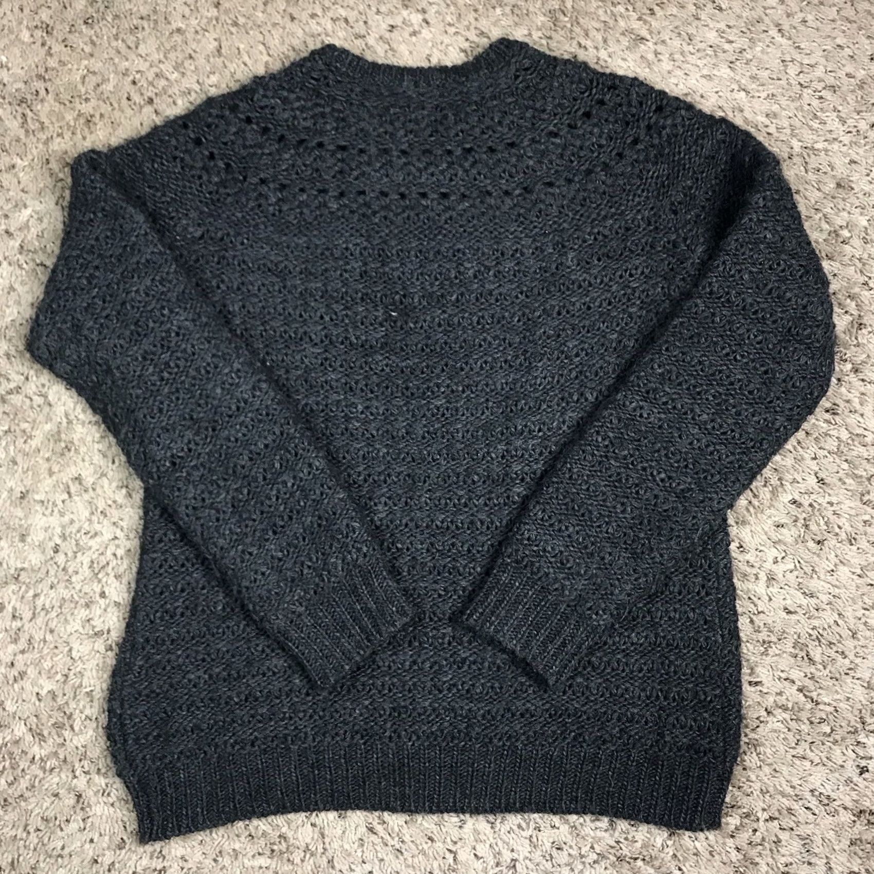 Ralph Lauren Lauren Ralph Lauren Gray Stylish Designer Open Knit Pullover Sweater Womens Small Size S / US 4 / IT 40 - 3 Thumbnail