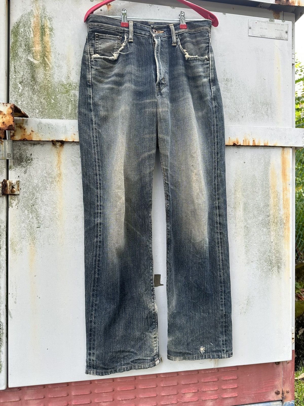 Edwin 👹Vintage THRASHED EDWIN 505 Baggy Jeans Size US 28 / EU 44 - 4 Thumbnail