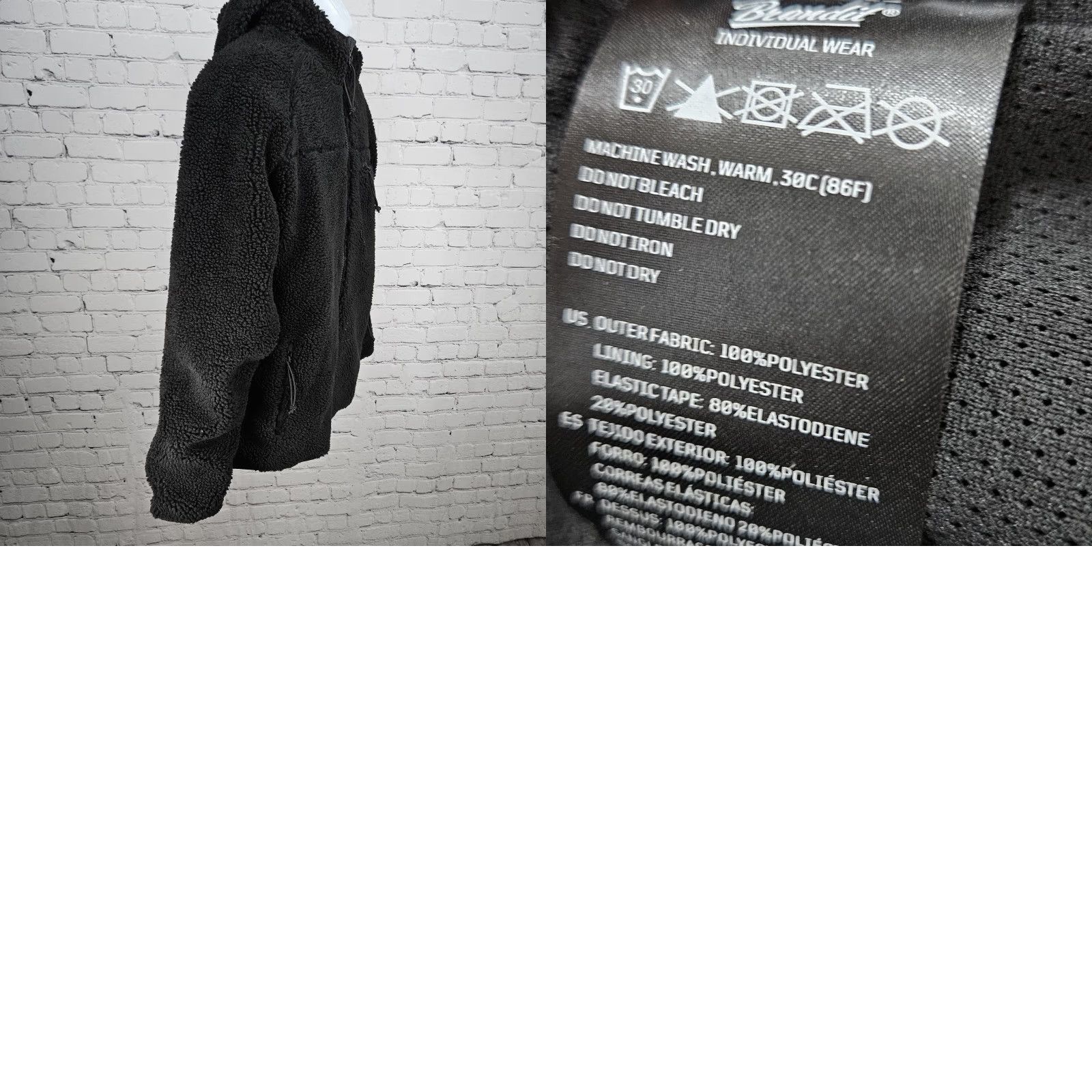 Vintage Brandit Black Hooded Fleece Full Zip Jacket M Men Jacket Hooded Zip Pockets Casual Outdoor 90s? Size US M / EU 48-50 / 2 - 10 Thumbnail