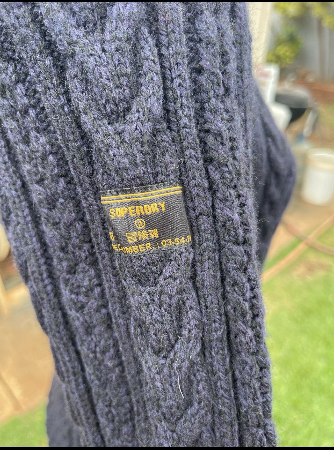 Superdry New Superdry Jacob Henley Navy Knit Sweater Half Zip Men's S Size US S / EU 44-46 / 1 - 3 Thumbnail