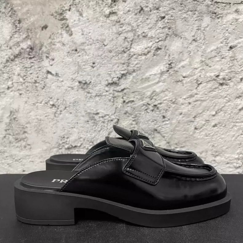 Prada Prada Black SlipOn Loafers Size 37 -2505 Size US 6.5 / EU 39-40 - 2 Thumbnail