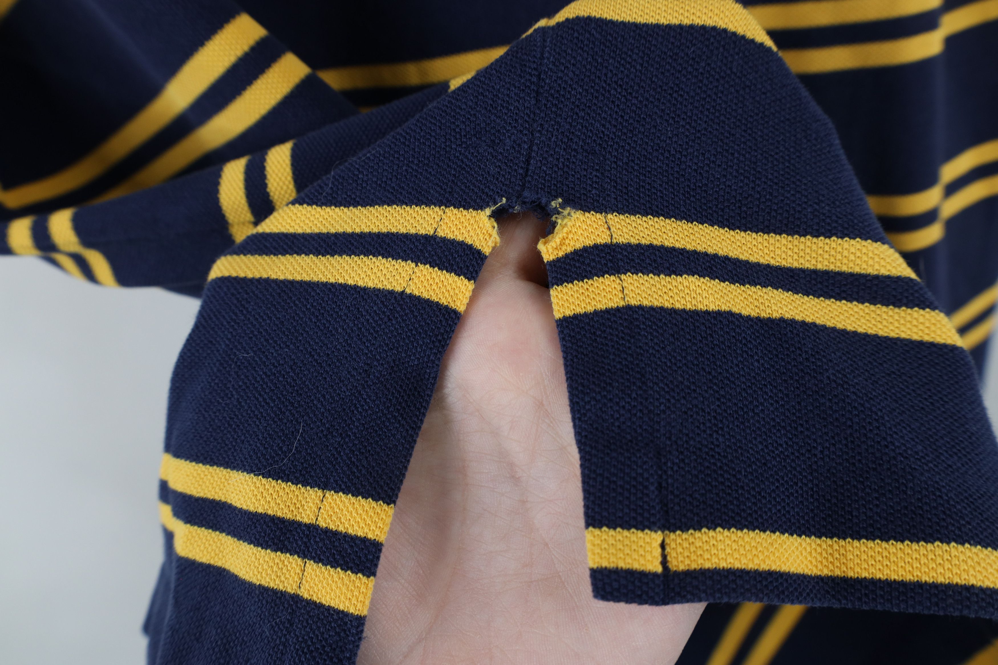 Polo Ralph Lauren Vintage 90s Ralph Lauren Block Collared Polo Shirt Blue Size US XL / EU 56 / 4 - 5 Thumbnail