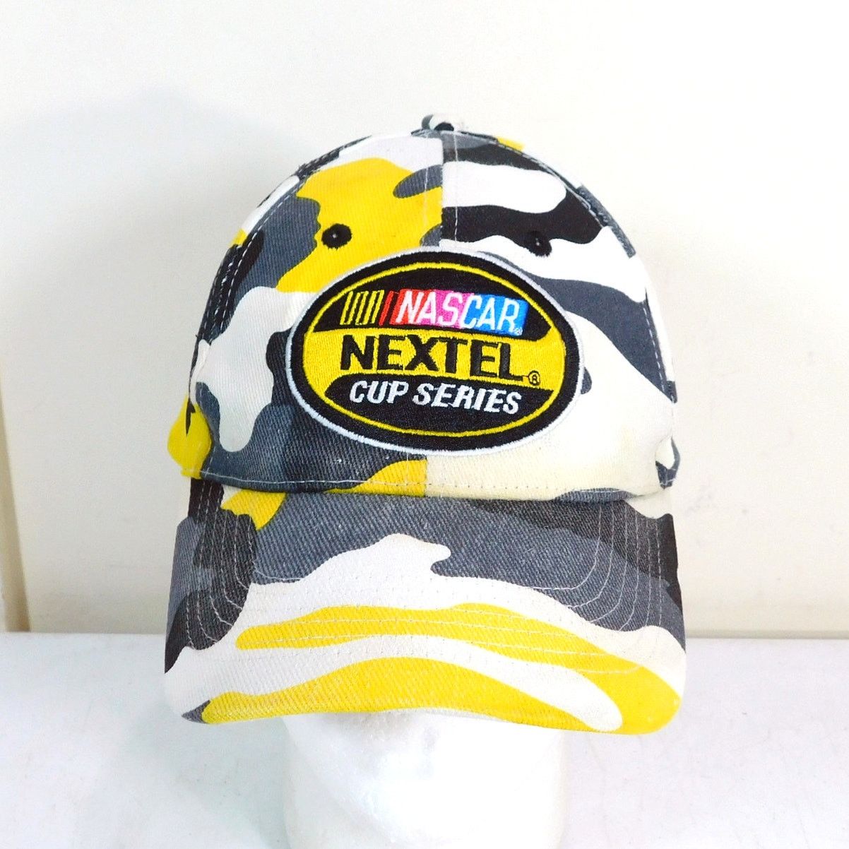 NASCAR Y2K NASCAR Nextel Cup Series Yellow Arctic Camo Hat OSFA Size ONE SIZE - 1 Thumbnail