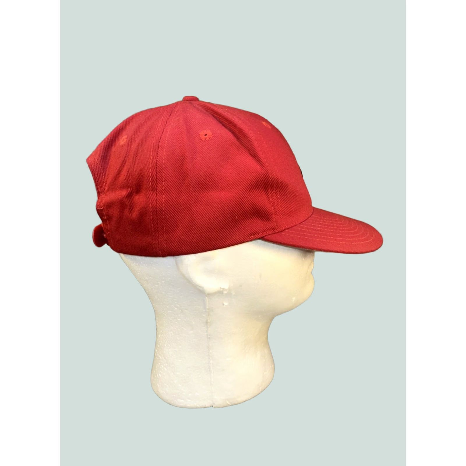 Nike VINTAGE Nike SnapBack Hat Check Logo Red Twill Adjustable 90s Mens Size ONE SIZE - 1 Thumbnail