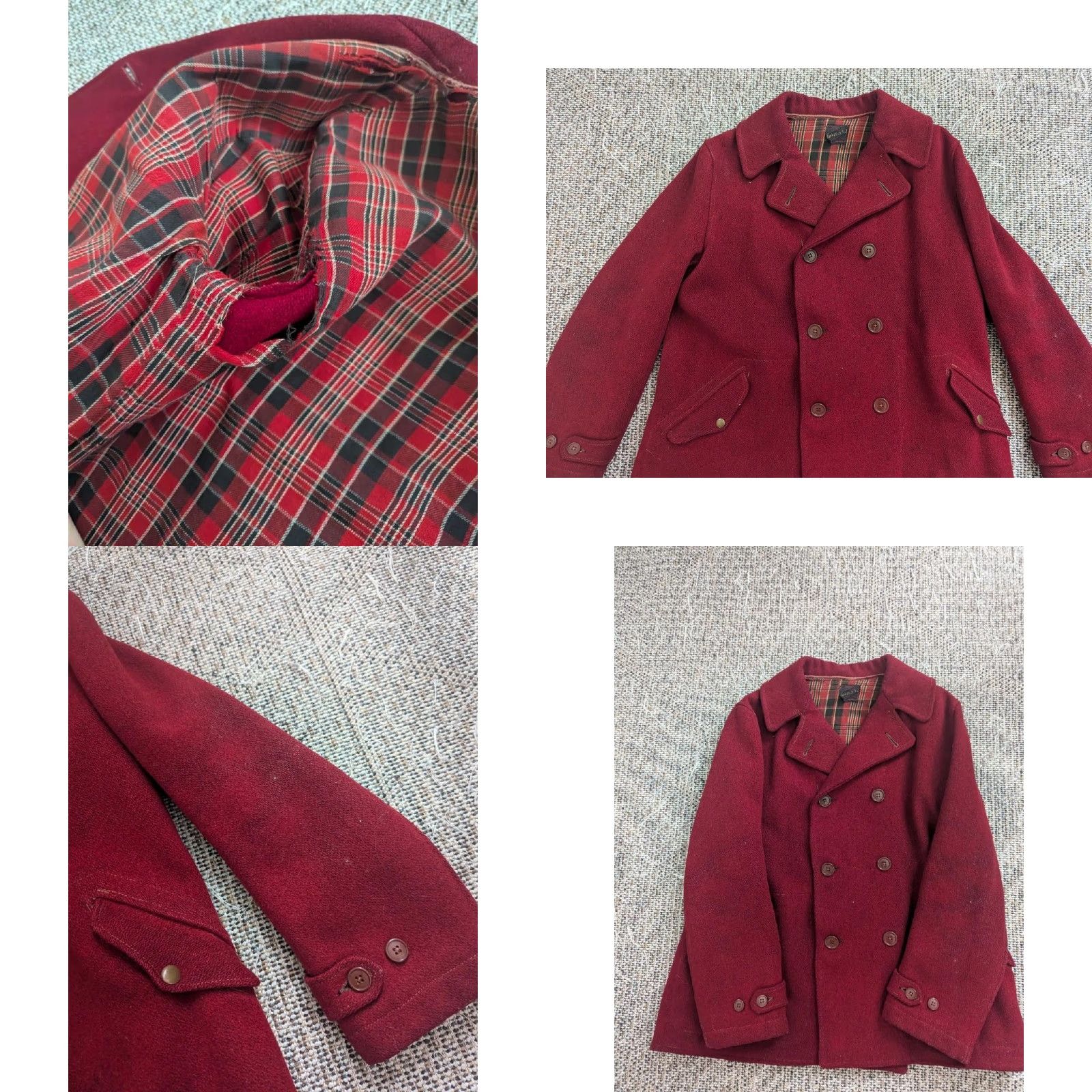 Vintage VINTAGE Soo Woolen Mills jacket Coat Men M Red Boiled Wool 40 1950s Mackinaw Hunting Woolen Mills SOO WOOLEN MILLS jacket Coat 40 Red Mens Size US M / EU 48-50 / 2 - 8 Thumbnail